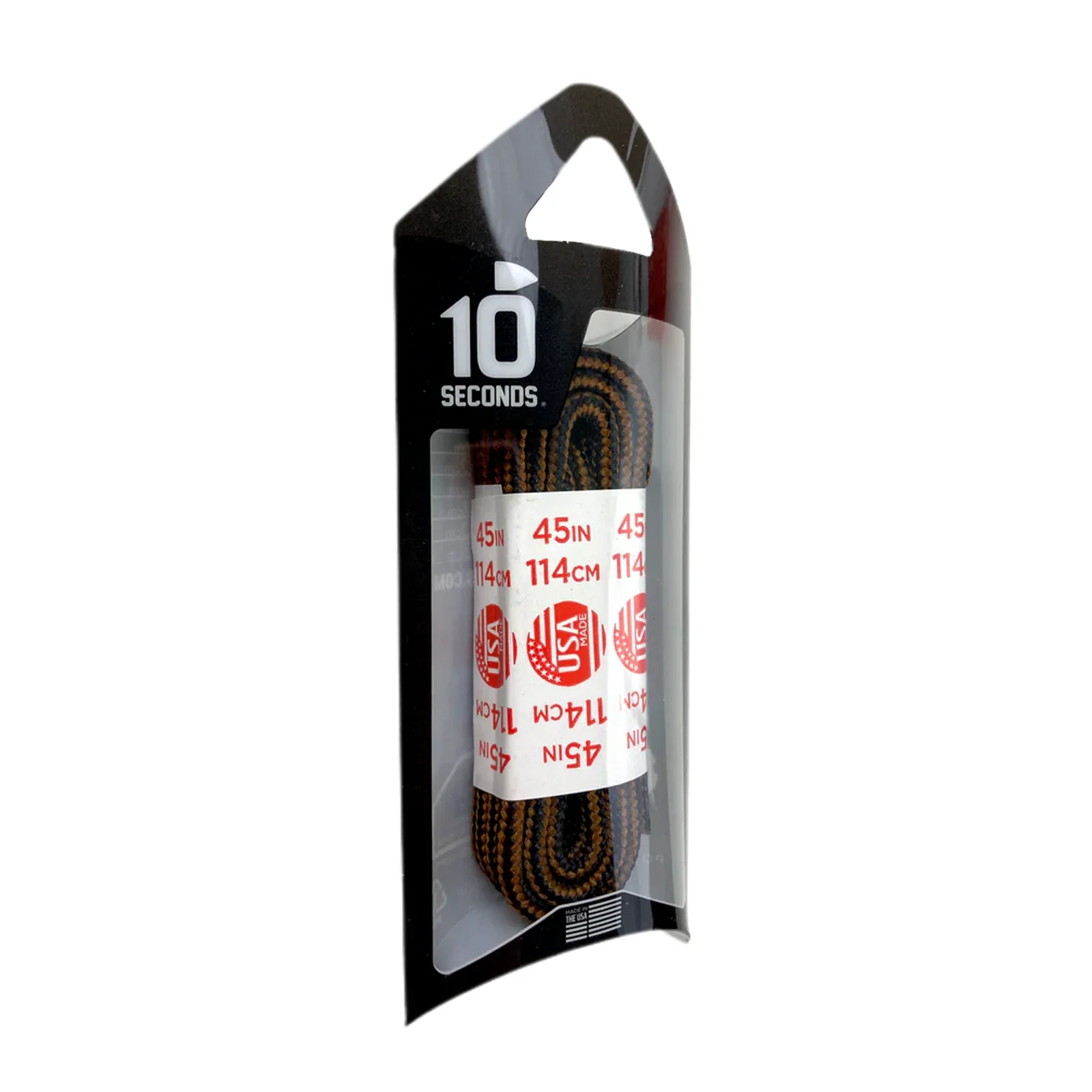 10 Seconds Athletic Hiker Shoelace - Chestnut/Black
