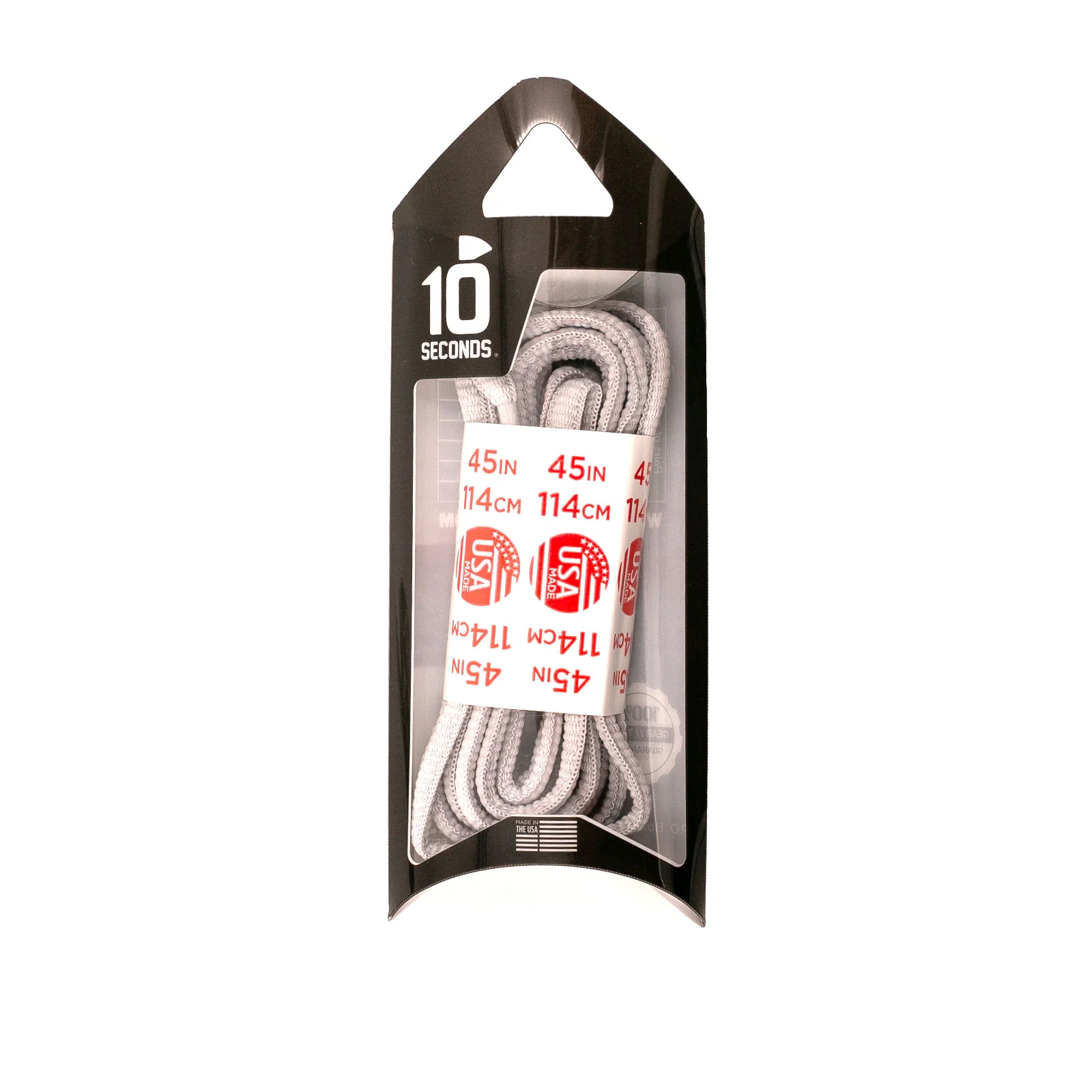 10 Seconds Athletic Oval Shoelace - Classic Grey - Image 2