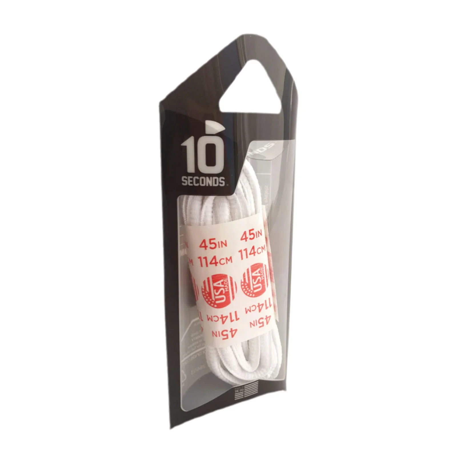 10 Seconds Athletic Oval Shoelace - White