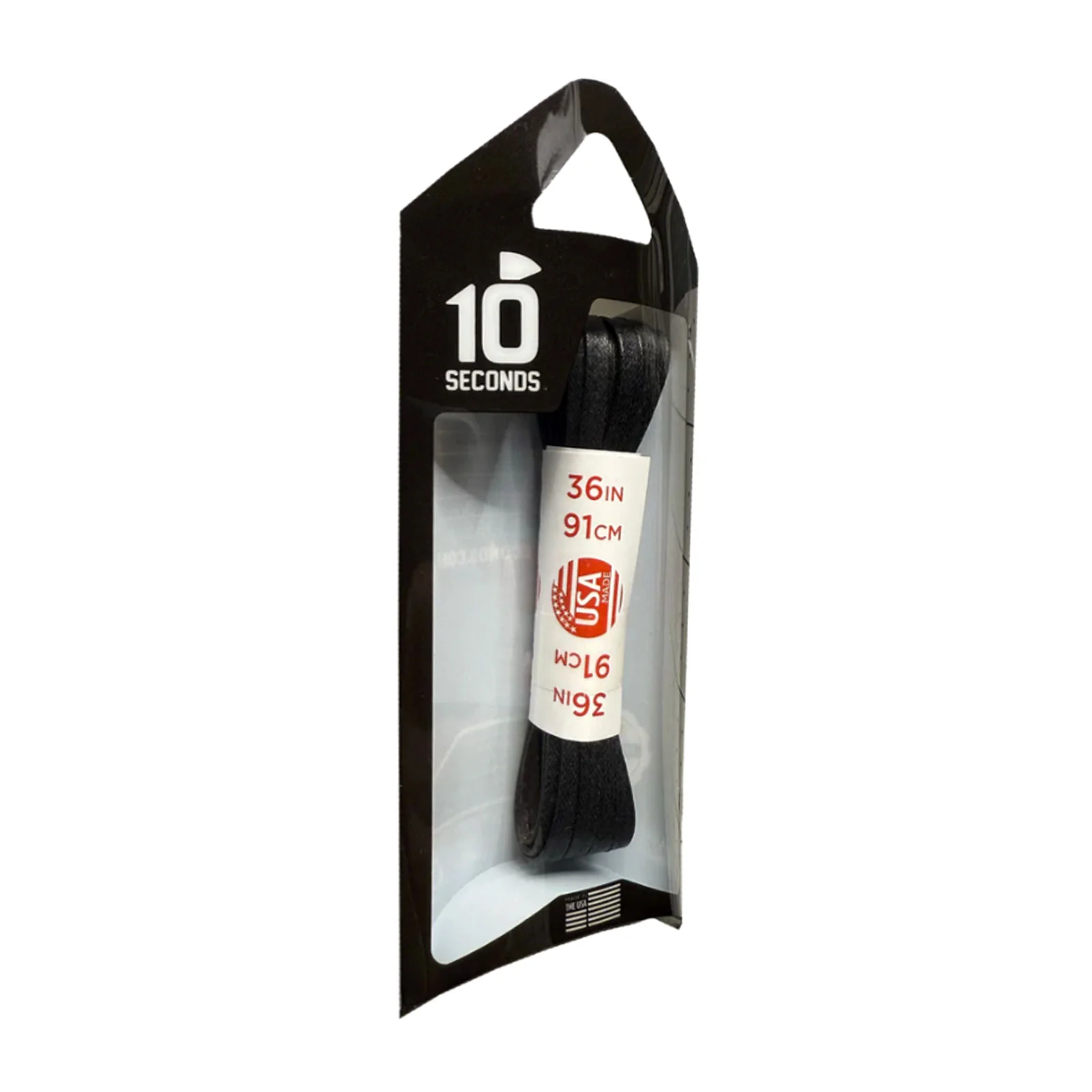 10 Seconds Small Flat Glazed Dress Shoelace - Black