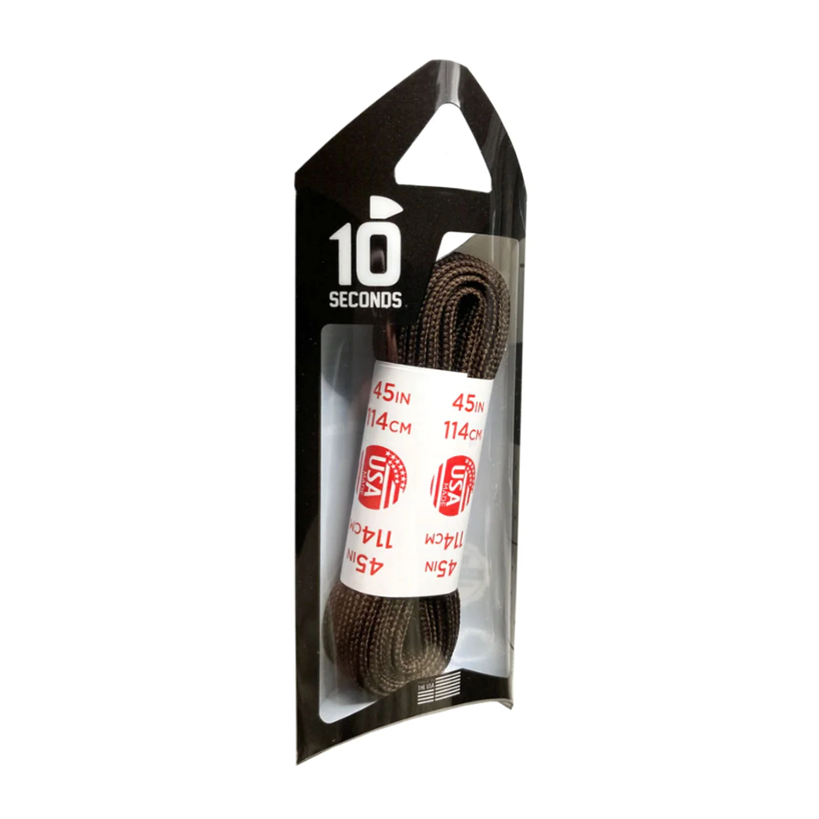 10 Seconds Flat Nylon Shoelace - Brown - Image 2