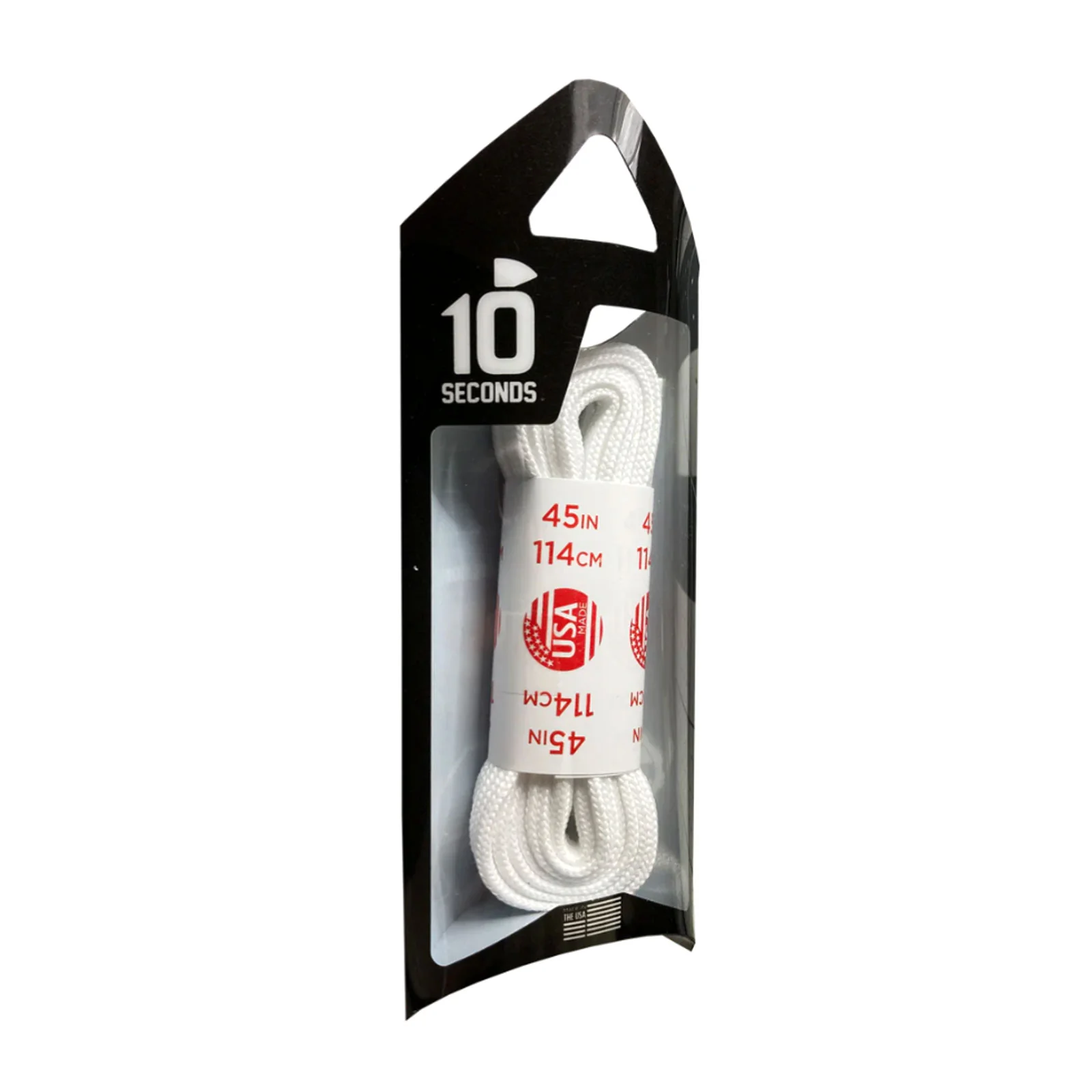 10 Seconds Flat Nylon Shoelace - White