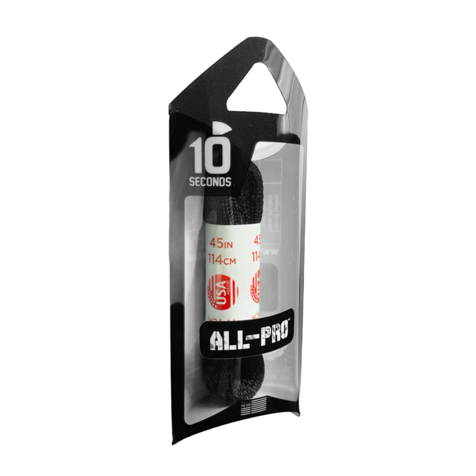 10 Seconds Narrow All-Pro Elite Shoelace - Black