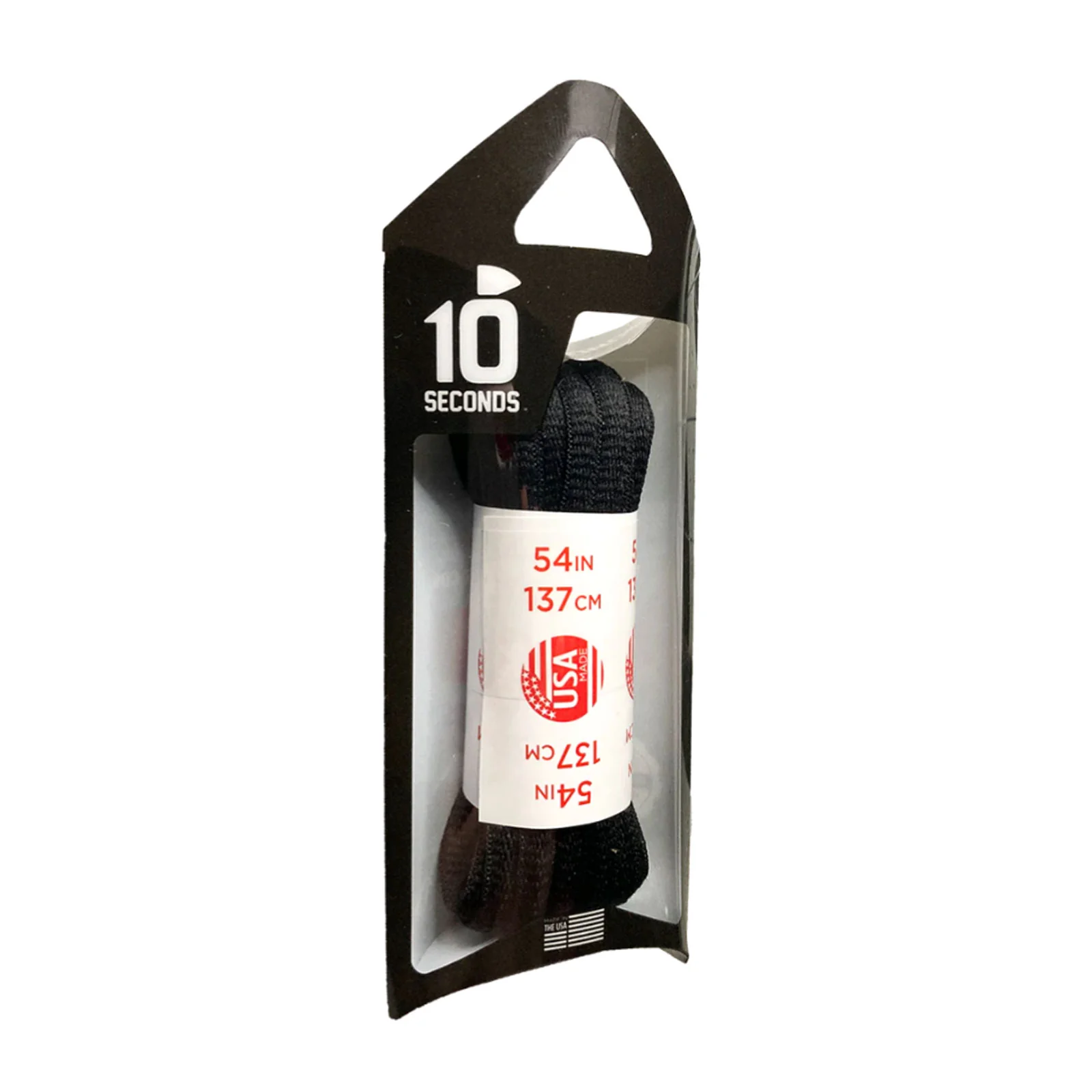 10 Seconds Nylon Oval SoftTouch Shoelace - Black