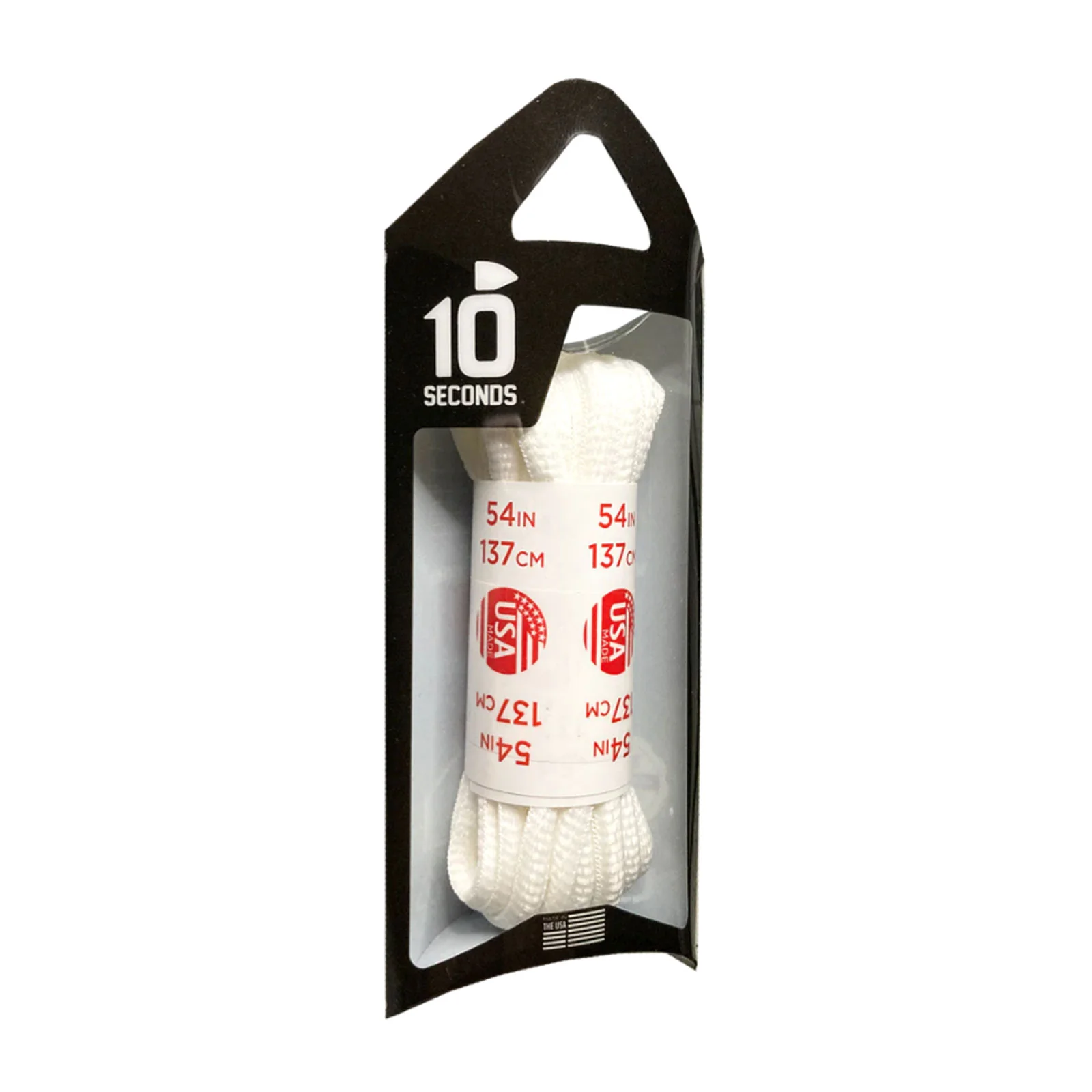 10 Seconds Nylon Oval SoftTouch Shoelace - White
