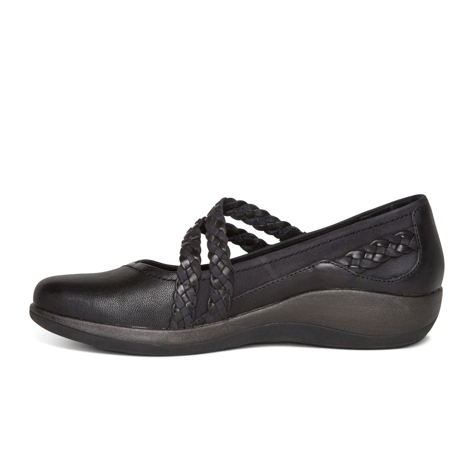 Aetrex Annie Mary Jane (Women) - Black Leather - Image 2