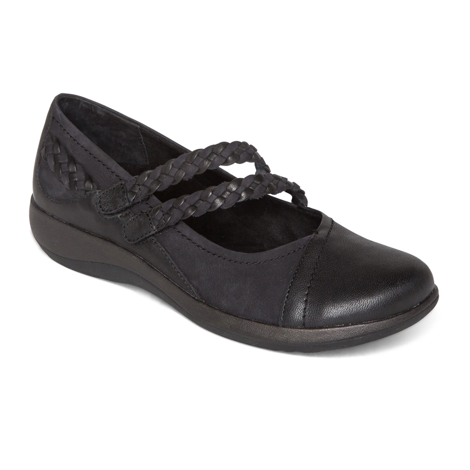 Aetrex Annie Mary Jane (Women) - Black Leather - Image 3