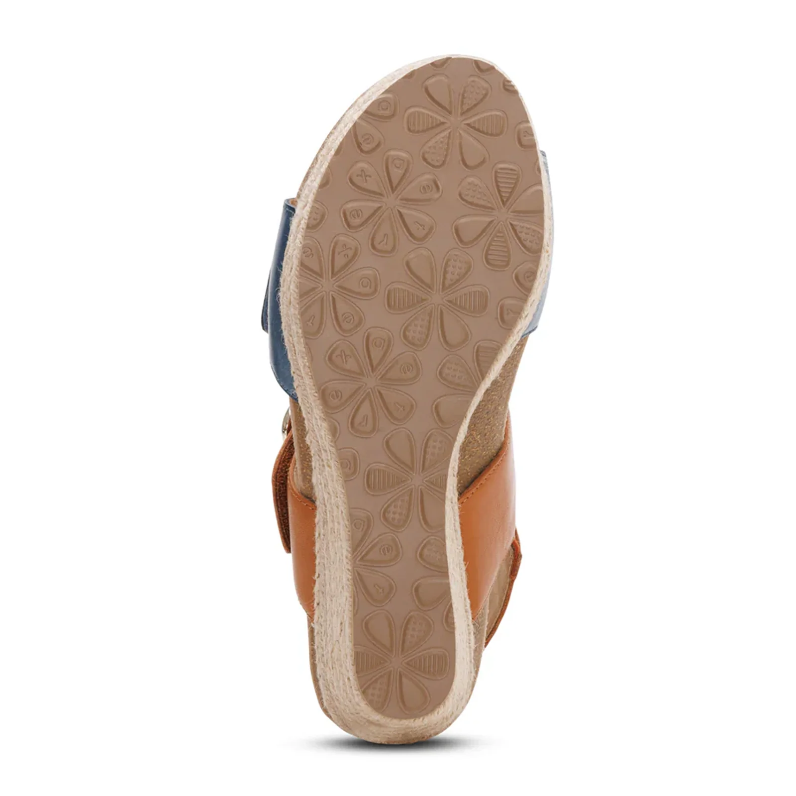 Aetrex Ashley Wedge Sandal (Women) - Hazy Blue Multi - Image 6