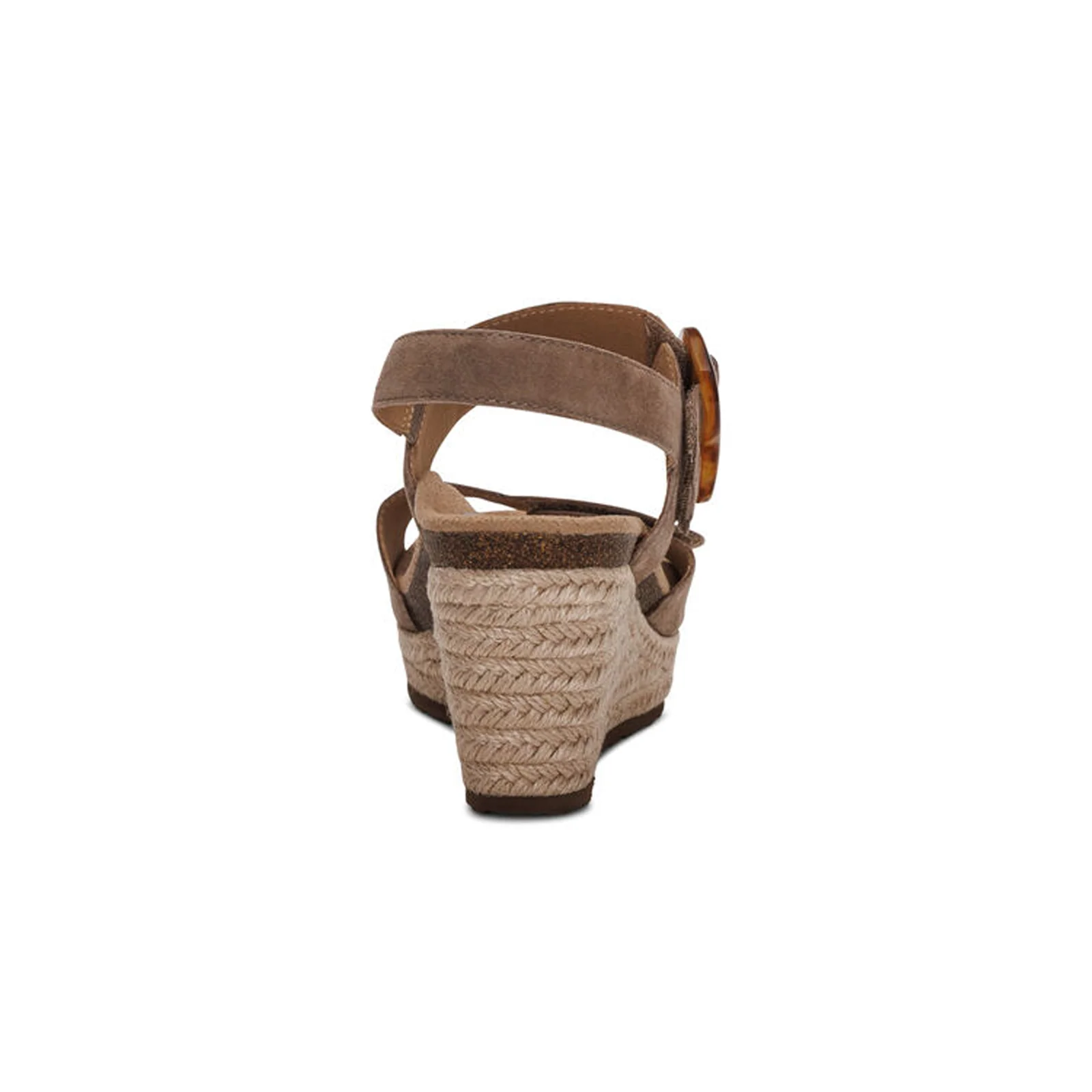 Aetrex Ashley Wedge Sandal (Women) - Taupe Suede - Image 4