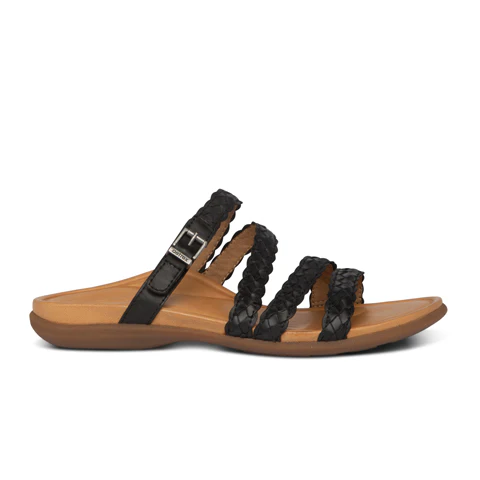 Aetrex Brielle Slide Sandal (Women) - Black