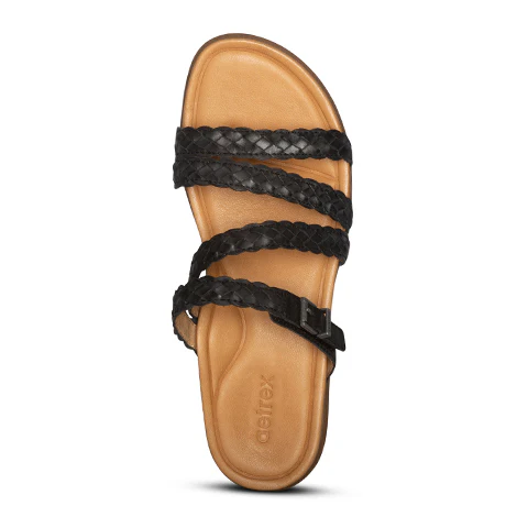 Aetrex Brielle Slide Sandal (Women) - Black - Image 5