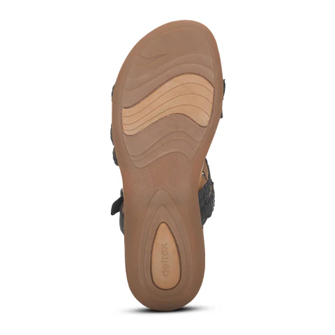 Aetrex Brielle Slide Sandal (Women) - Black - Image 6