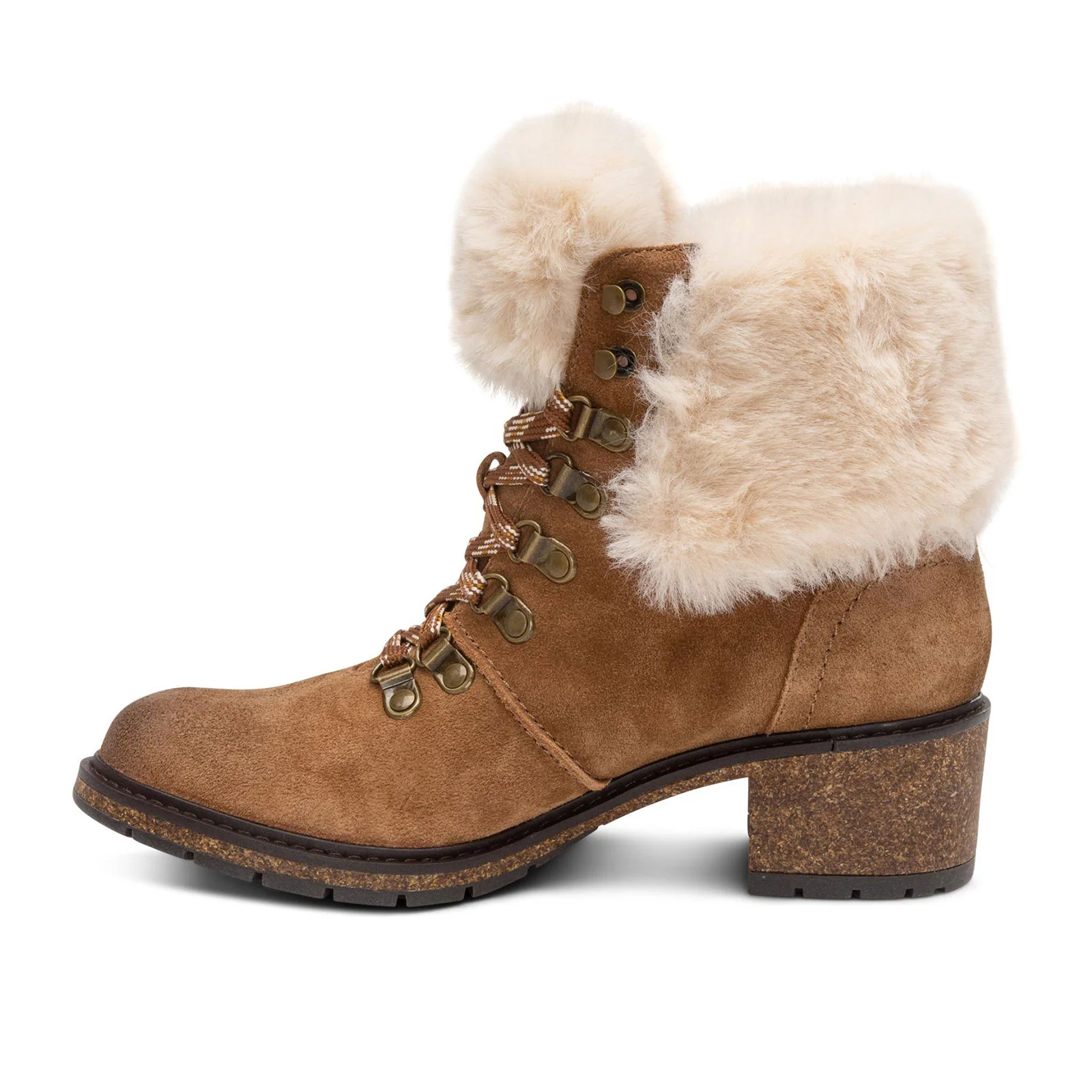 Aetrex Brooklyn Mid Boot (Women) - Dark Tan Leather - Image 2