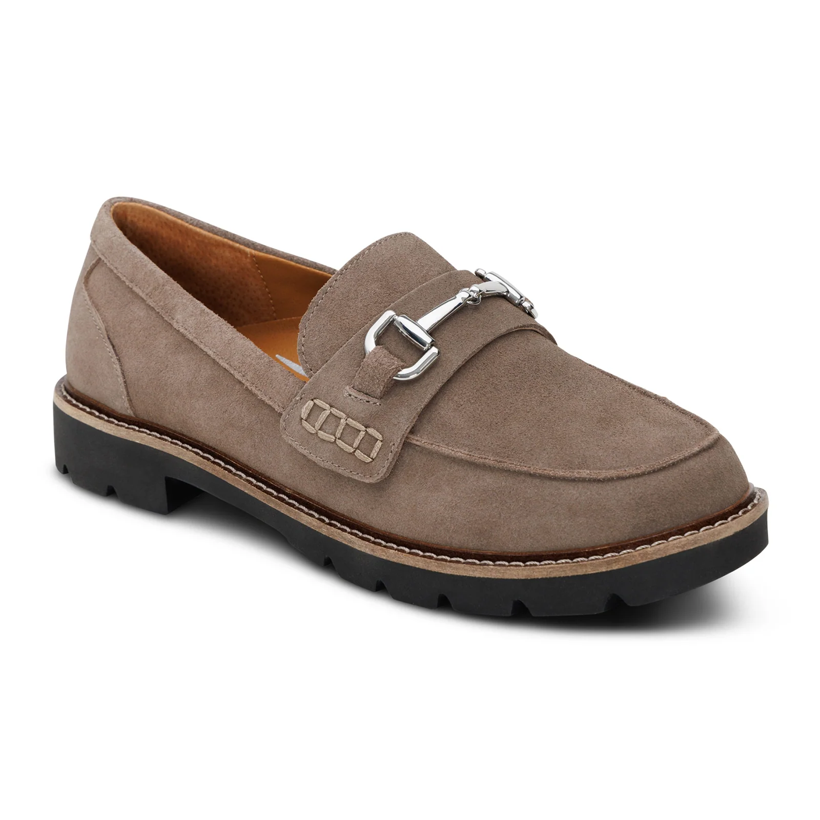 Aetrex Colette Loafer (Women) - Taupe Suede - Image 3