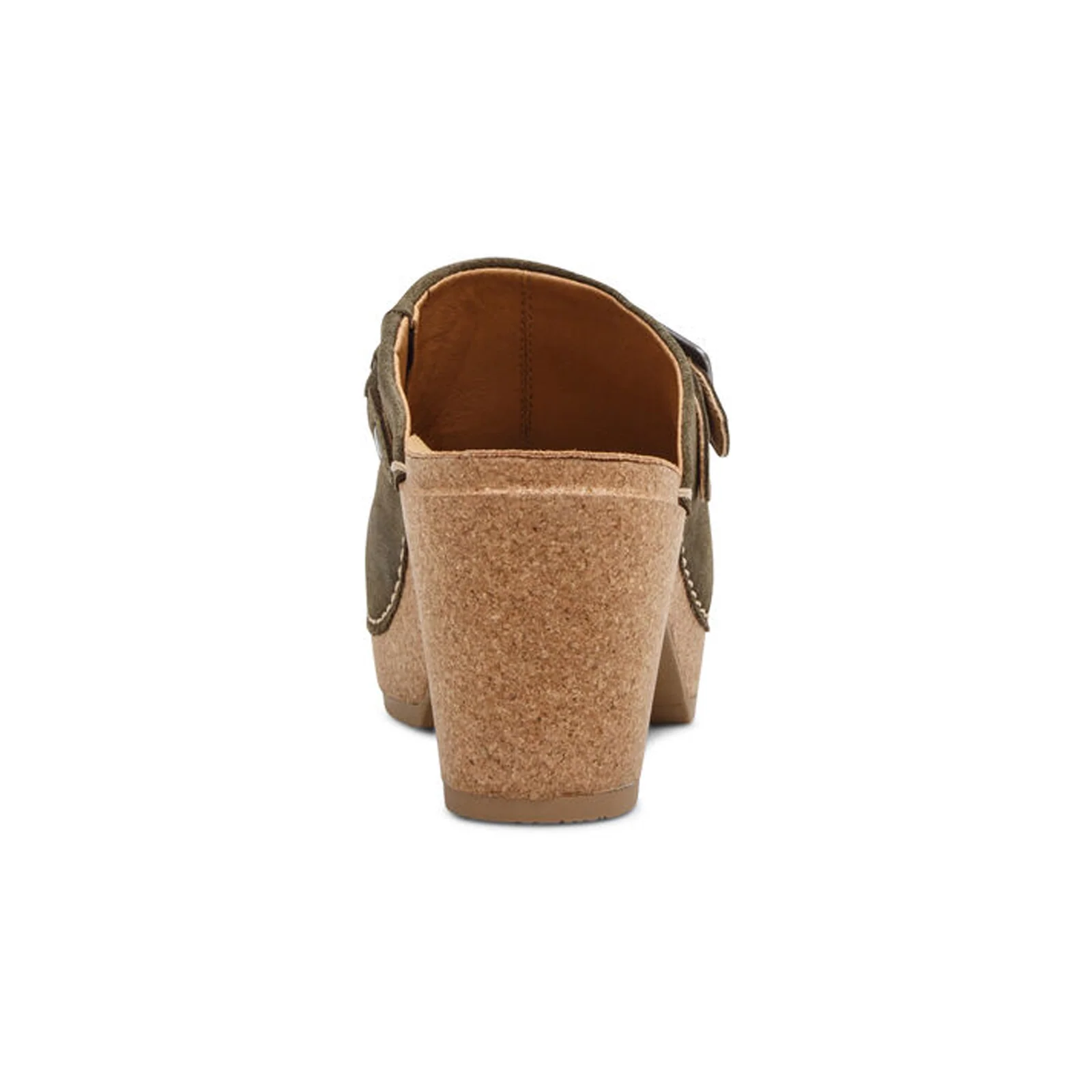 Aetrex Corey Heeled Clog (Women) - Olive Leather - Image 4