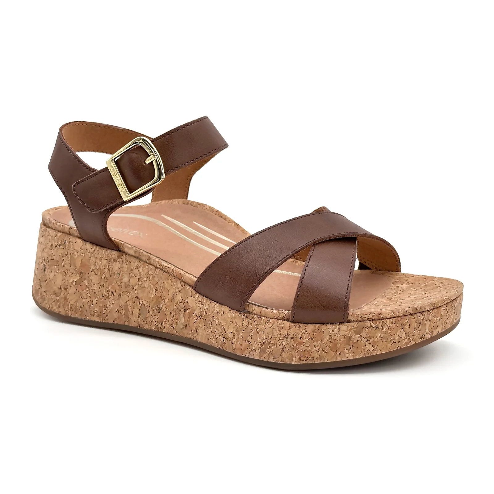 Aetrex Flora Wedge Sandal (Women) - Brown - Image 3