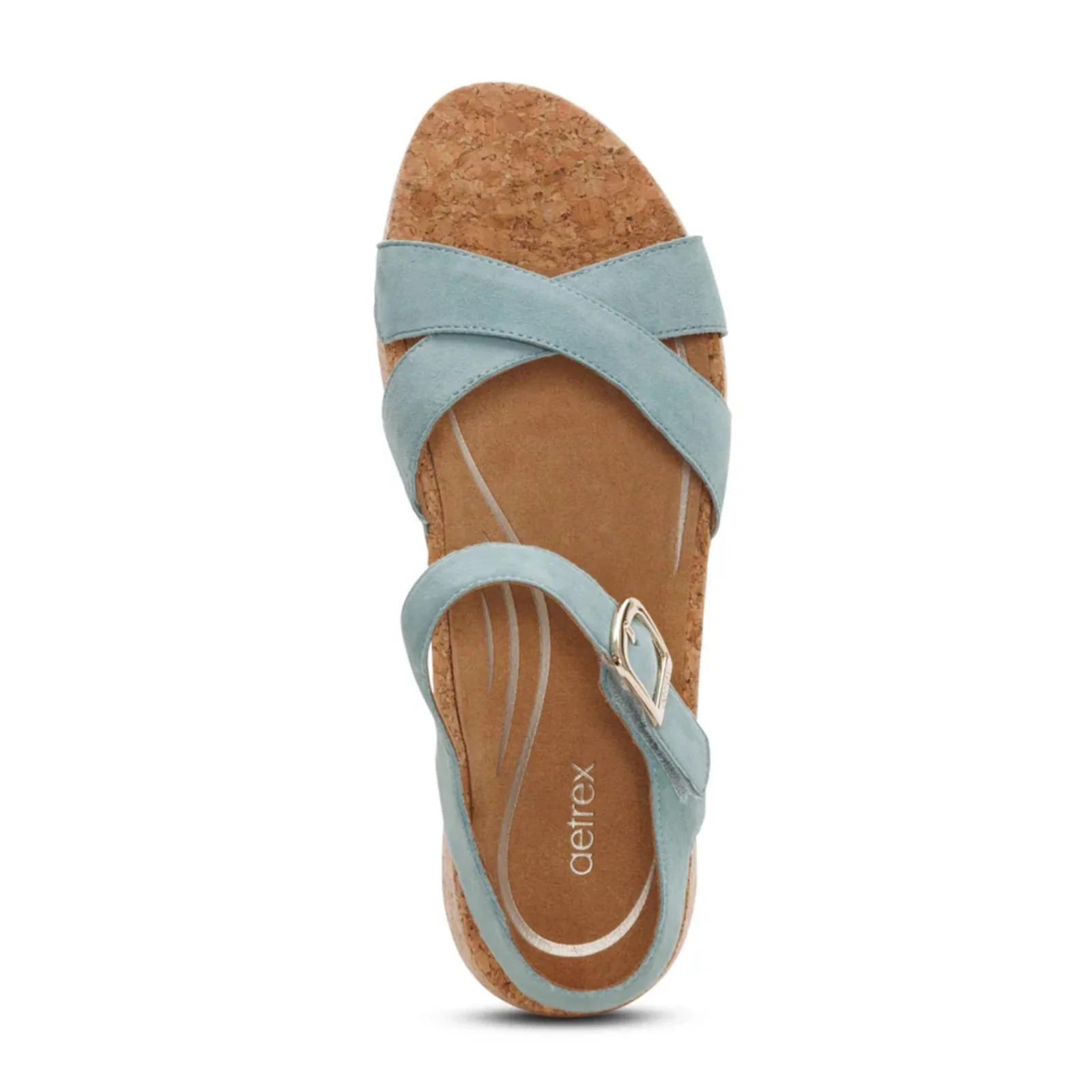 Aetrex Flora Wedge Sandal (Women) - Sage - Image 5