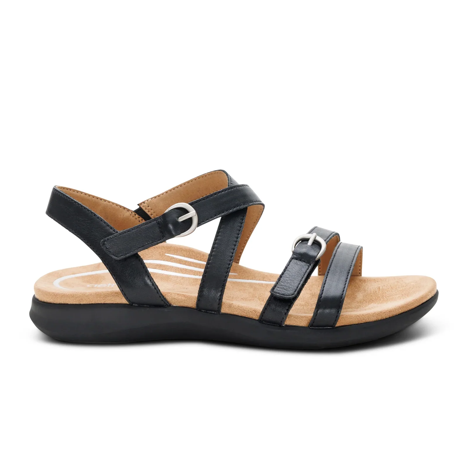 Aetrex Hadley Backstrap Sandal (Women) - Black