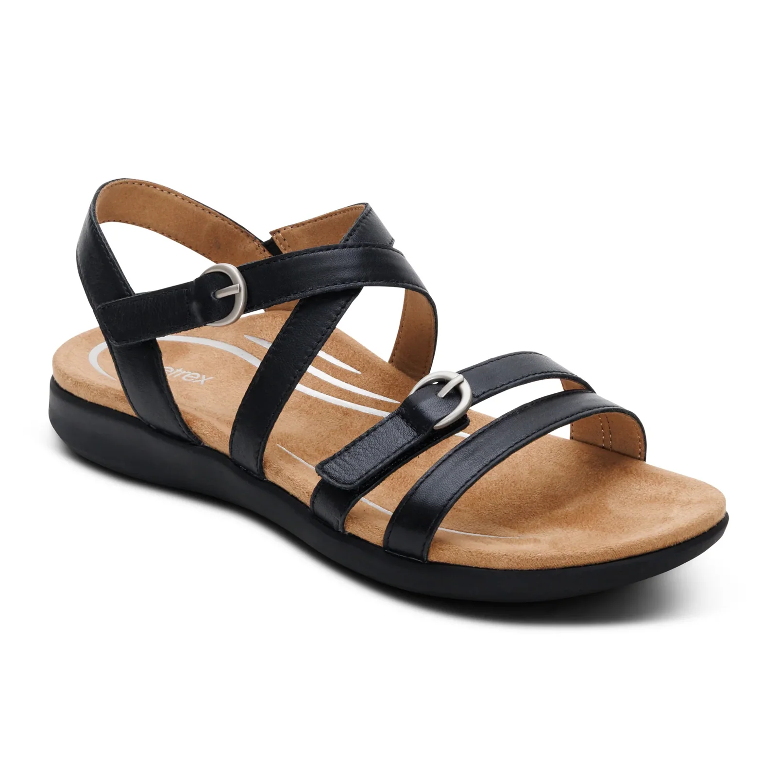 Aetrex Hadley Backstrap Sandal (Women) - Black - Image 3