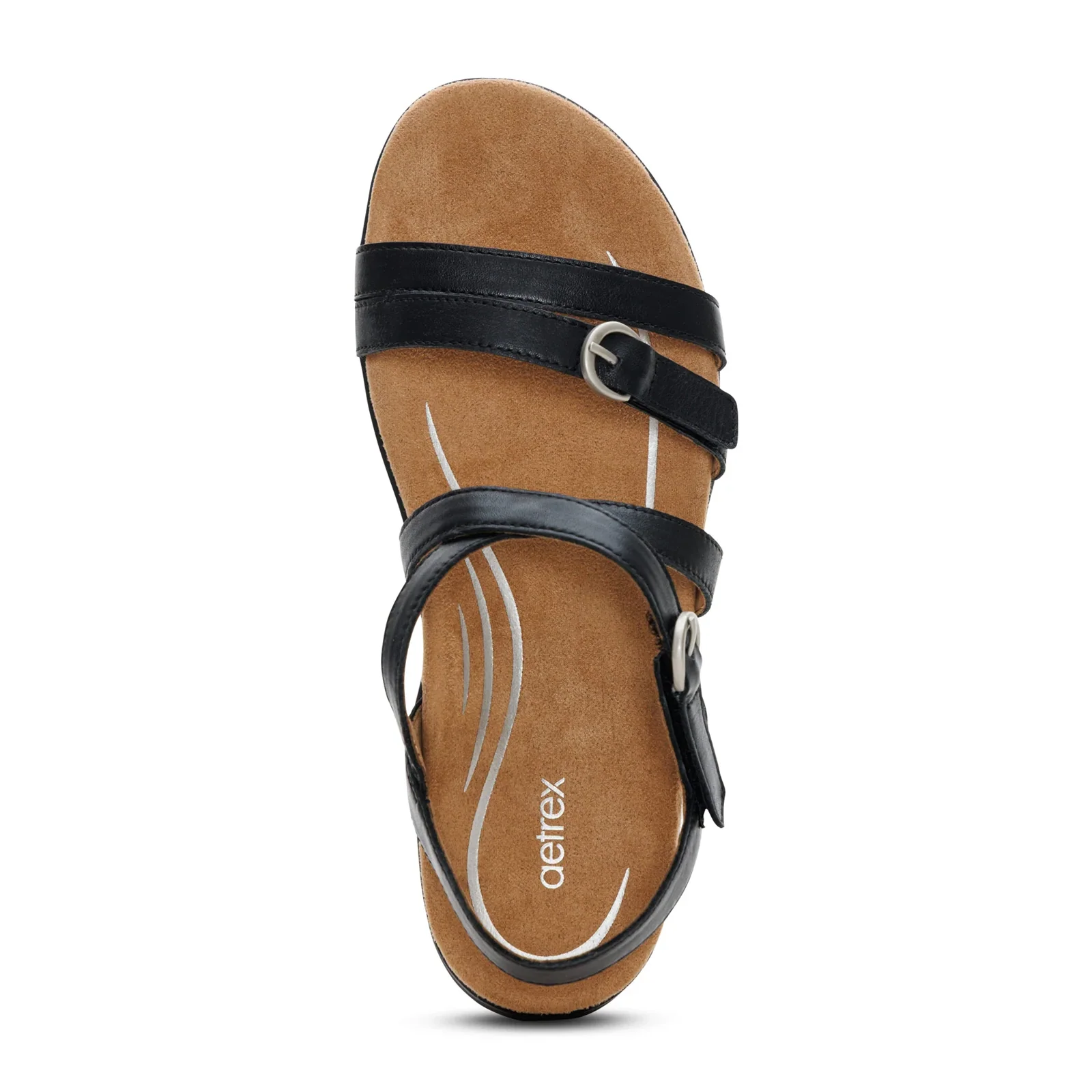 Aetrex Hadley Backstrap Sandal (Women) - Black - Image 5