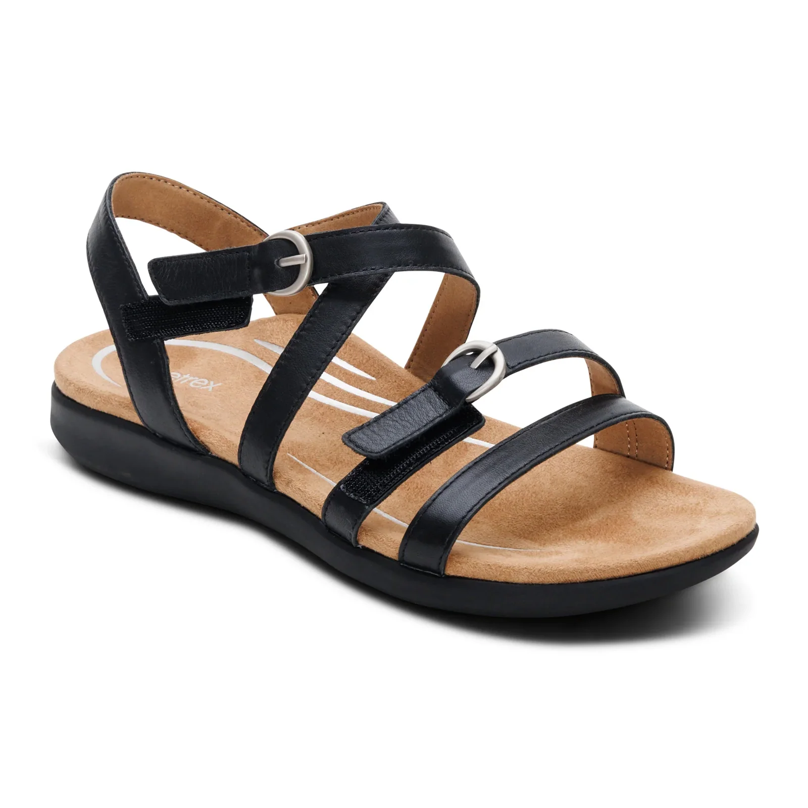 Aetrex Hadley Backstrap Sandal (Women) - Black - Image 7