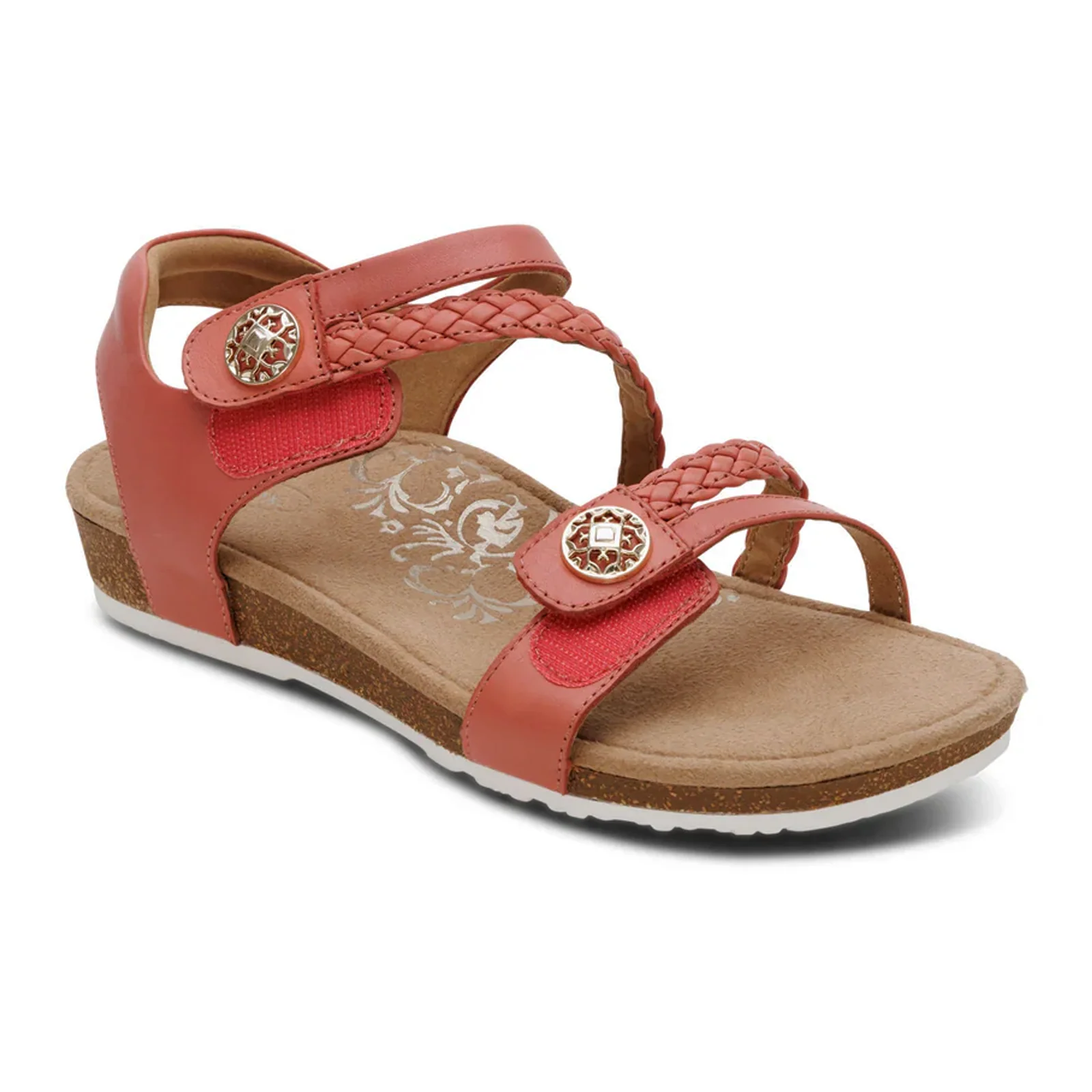 Aetrex Jillian Backstrap Sandal (Women) - Antique Rose - Image 7