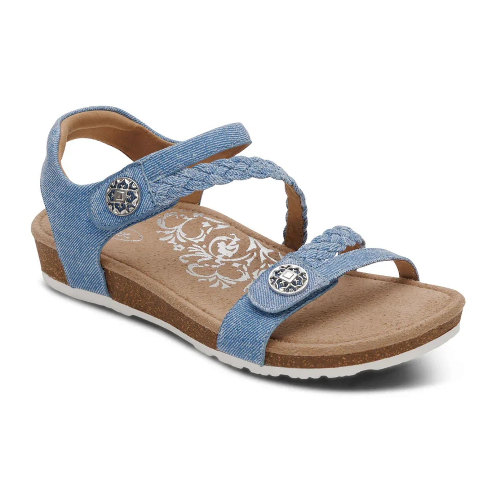 Aetrex Jillian Backstrap Sandal (Women) - Denim - Image 3