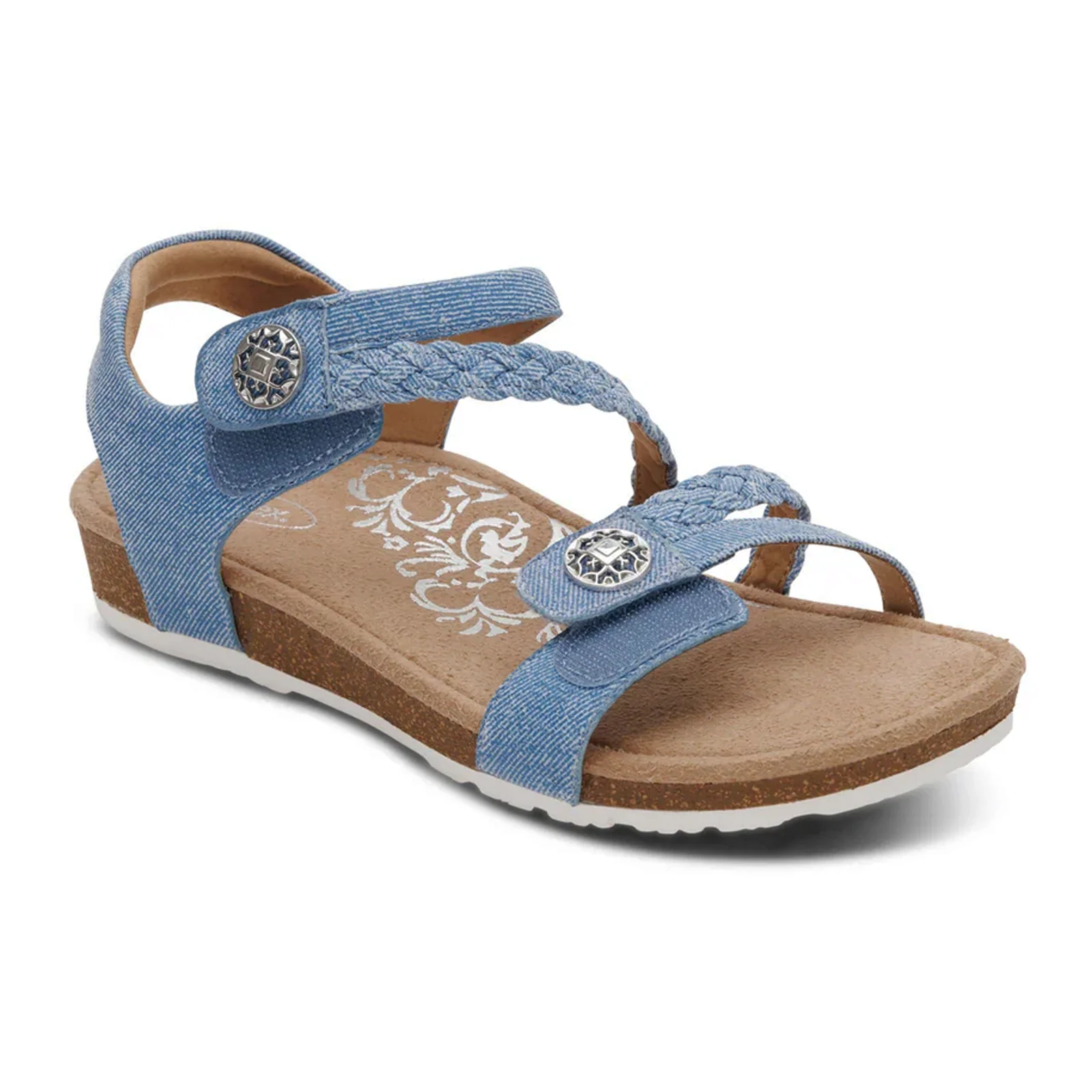 Aetrex Jillian Backstrap Sandal (Women) - Denim - Image 7