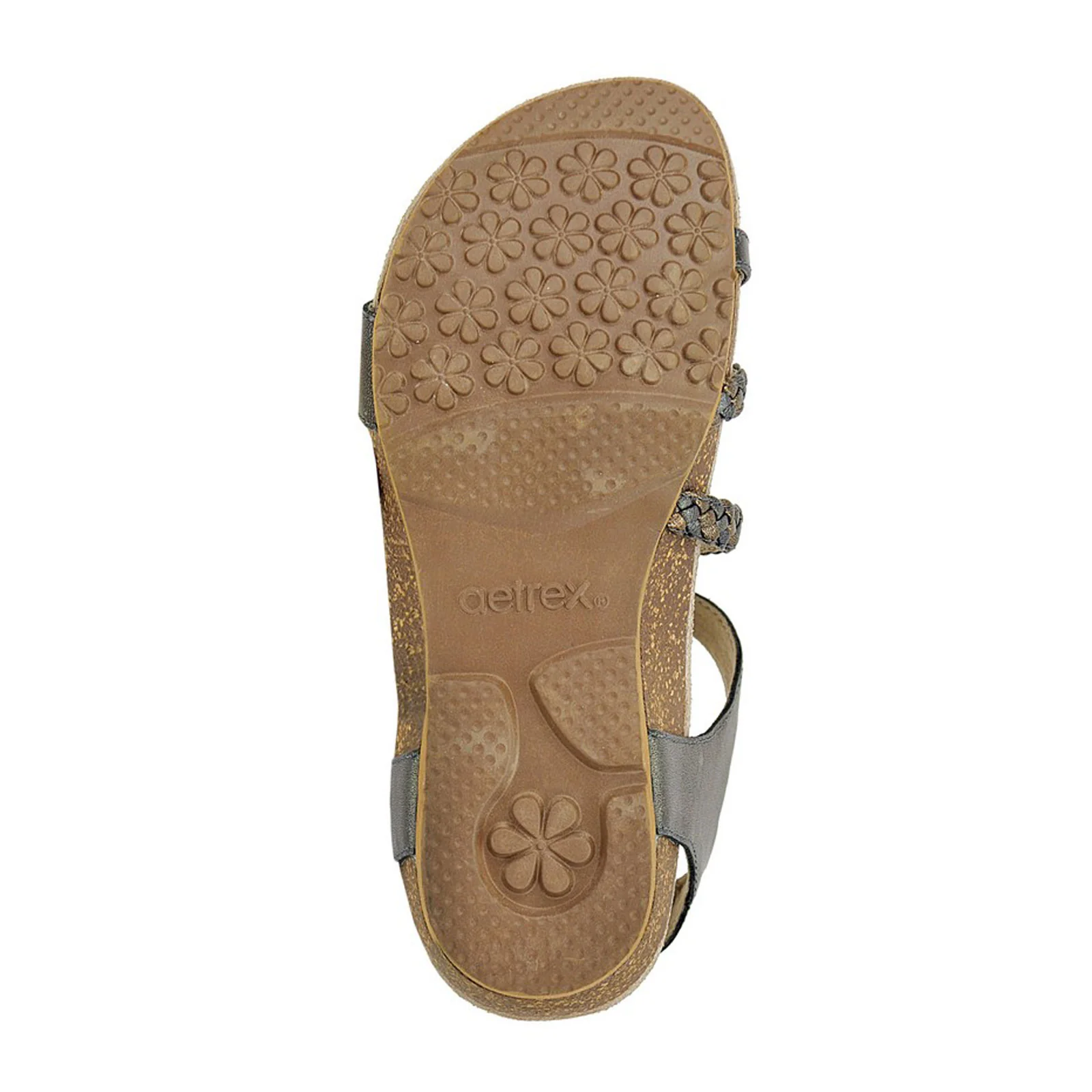 Aetrex Jillian Braided Backstrap Sandal (Women) - Gunmetal - Image 5