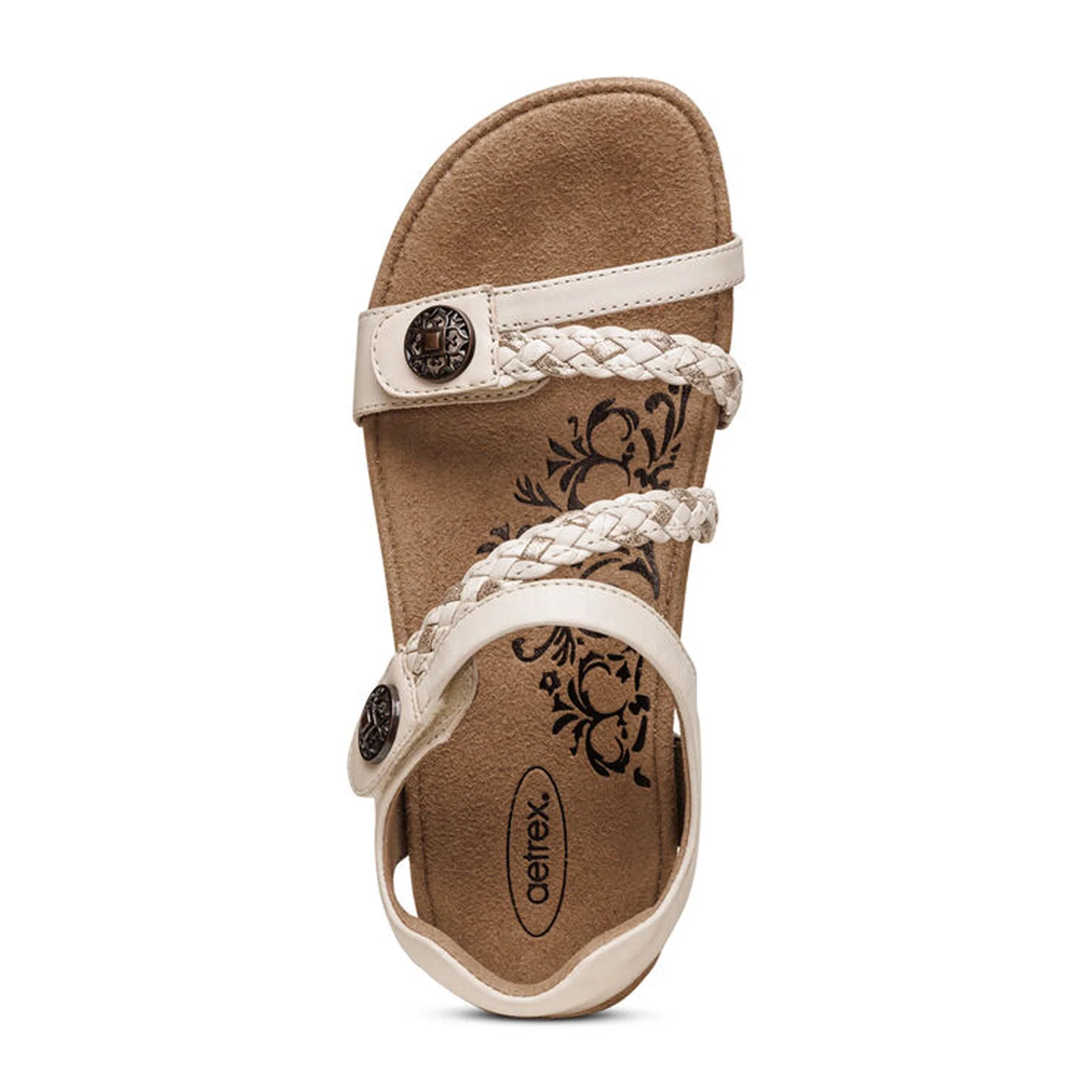 Aetrex Jillian Braided Backstrap Sandal (Women) - Ivory - Image 5