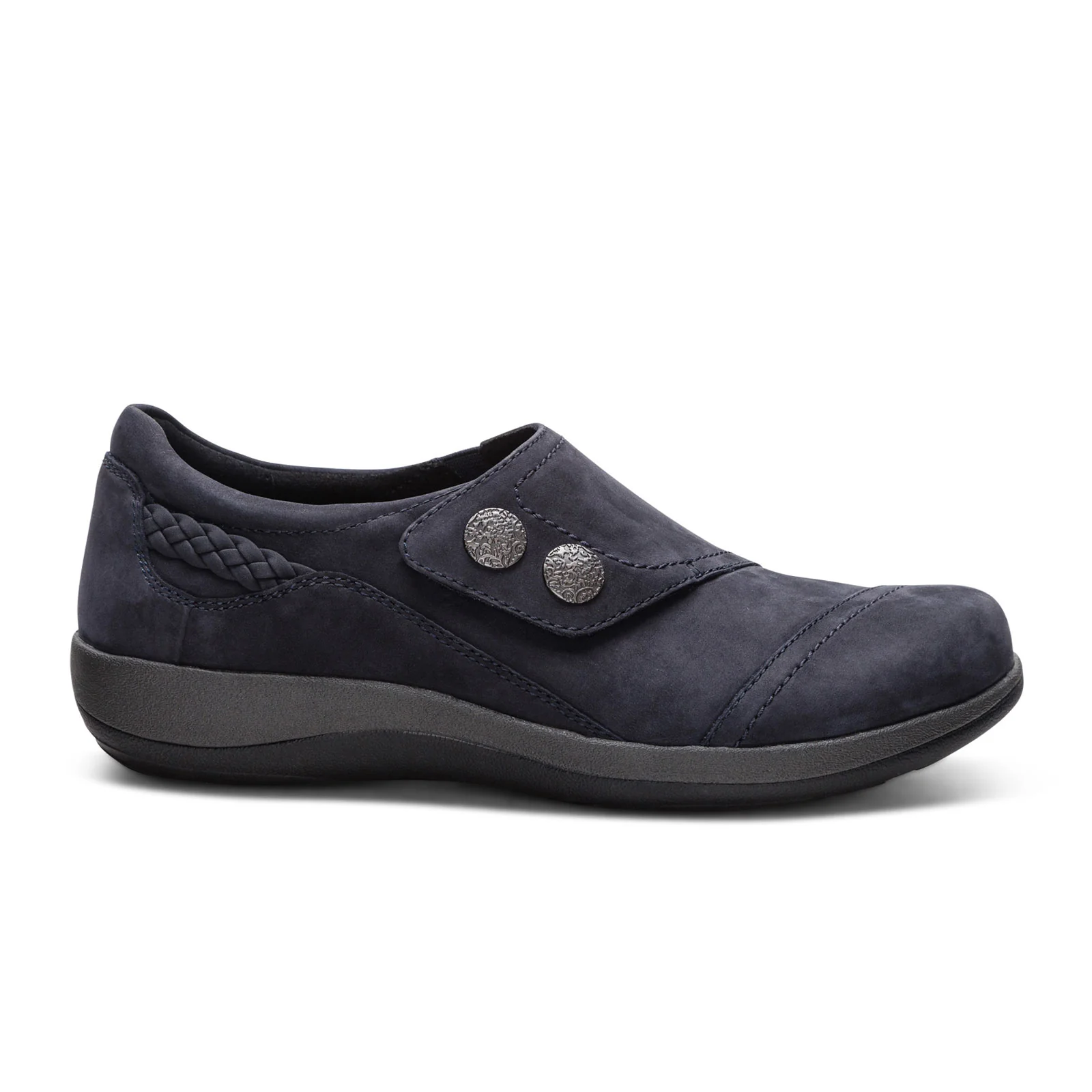 Aetrex Karina Slip On (Women) - Navy Leather