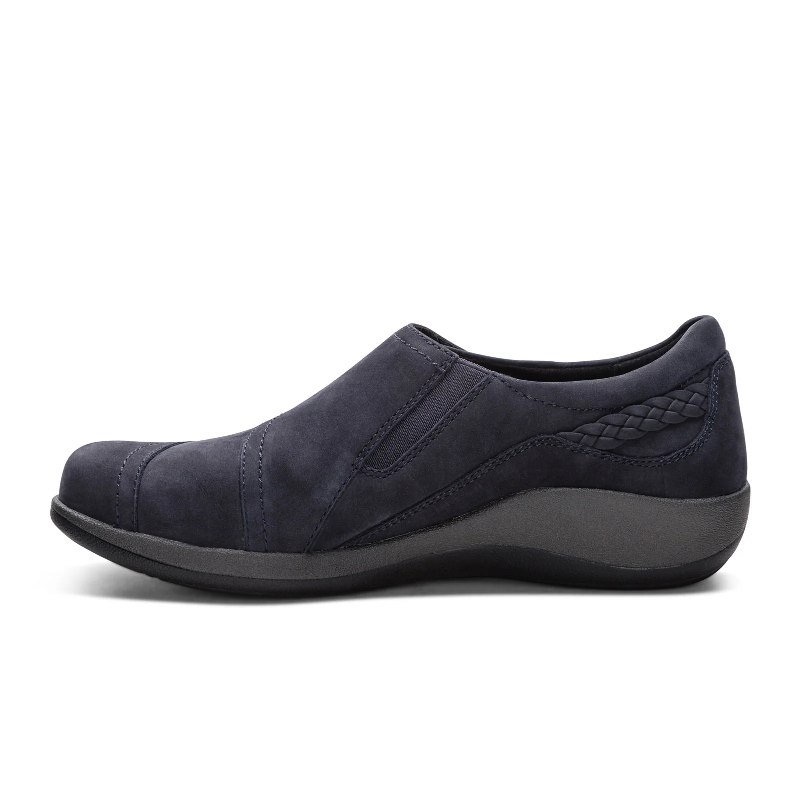 Aetrex Karina Slip On (Women) - Navy Leather - Image 2