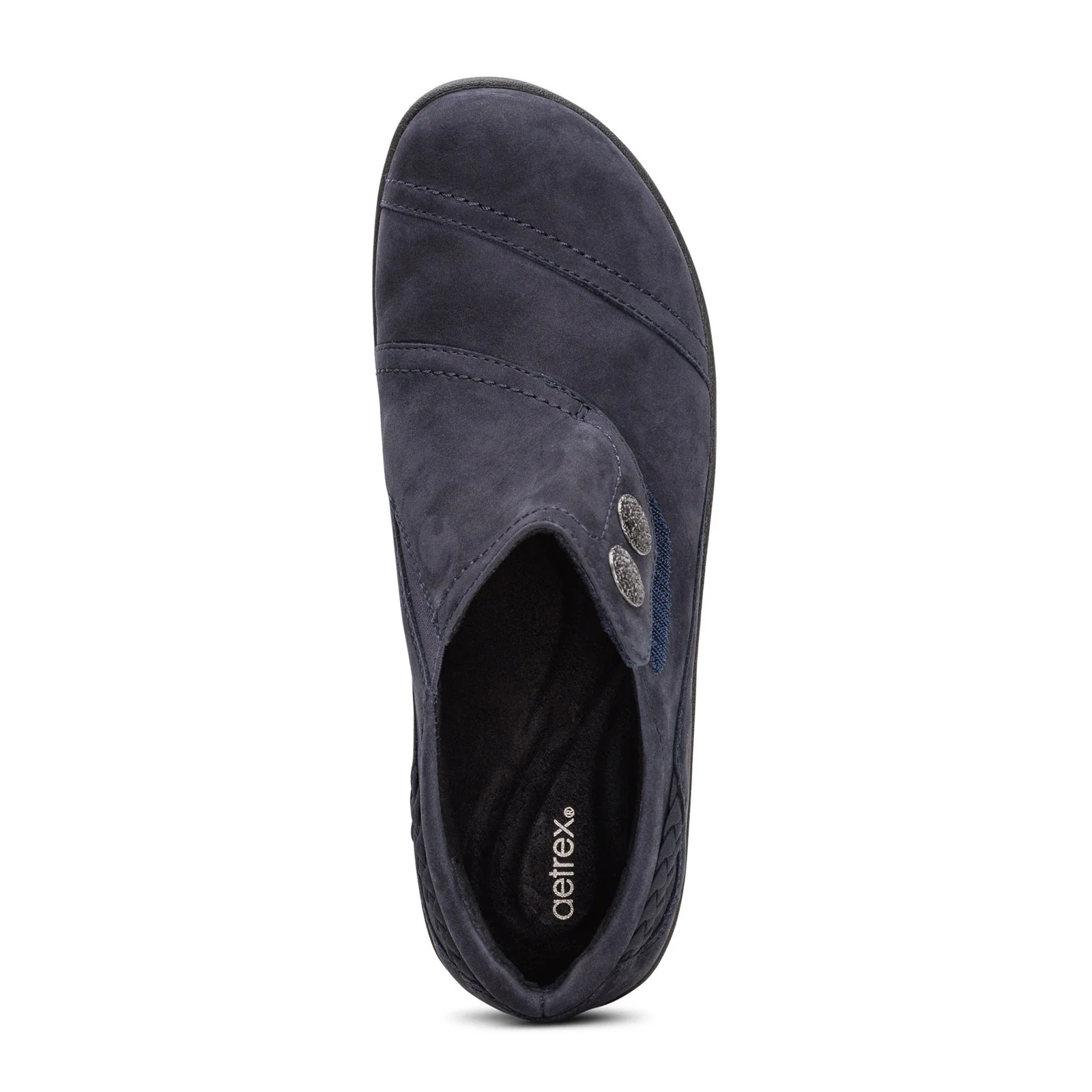 Aetrex Karina Slip On (Women) - Navy Leather - Image 4
