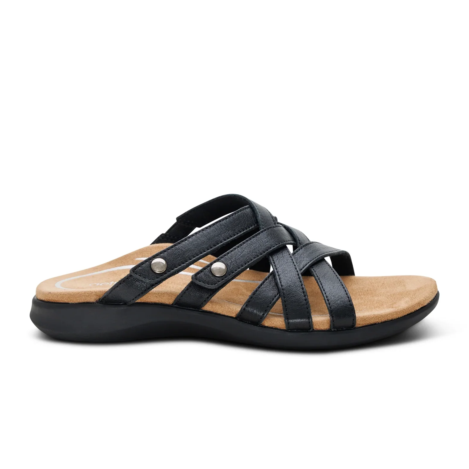 Aetrex Kasey Slide Sandal (Women) - Black