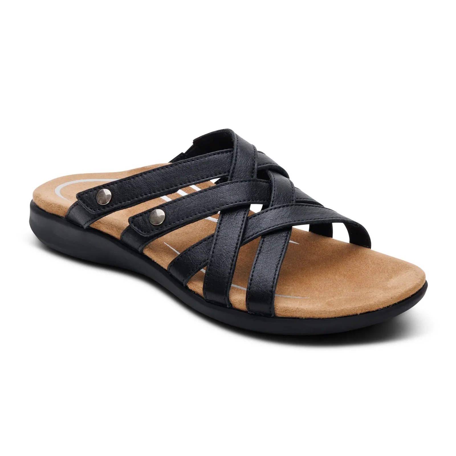 Aetrex Kasey Slide Sandal (Women) - Black - Image 3