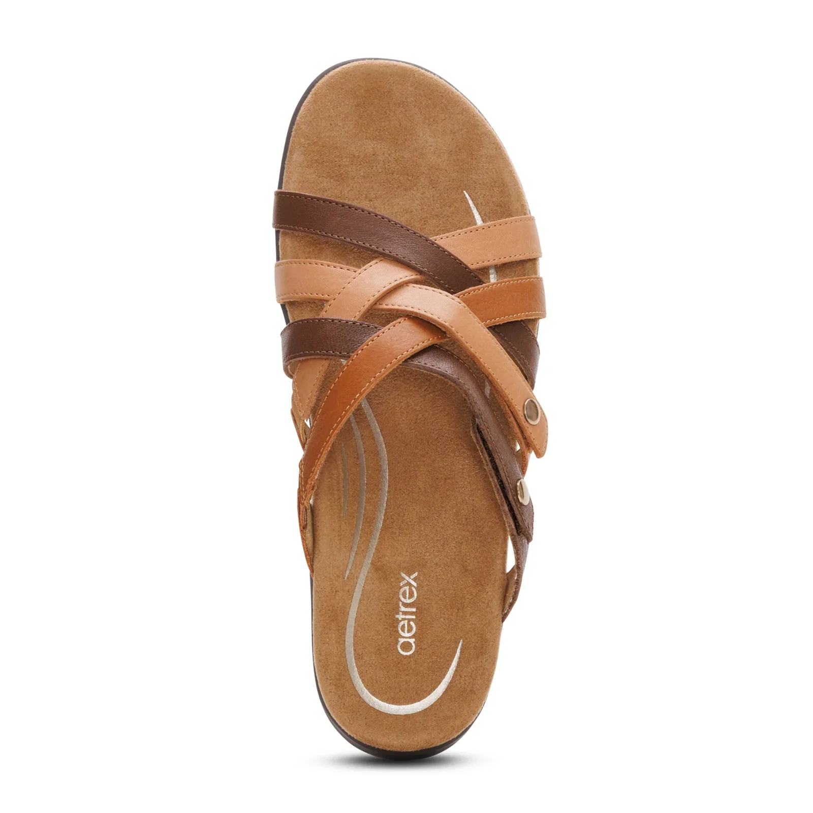 Aetrex Kasey Slide Sandal (Women) - Tan Multi - Image 5