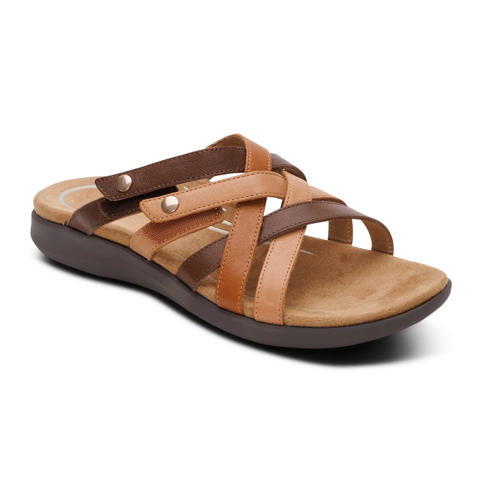 Aetrex Kasey Slide Sandal (Women) - Tan Multi - Image 7