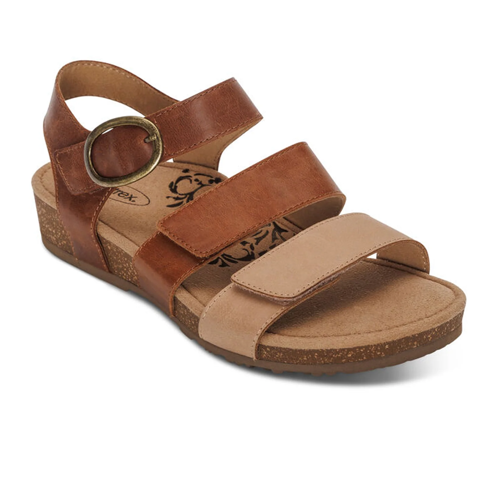 Aetrex Lilly Backstrap Sandal (Women) - Walnut - Image 3