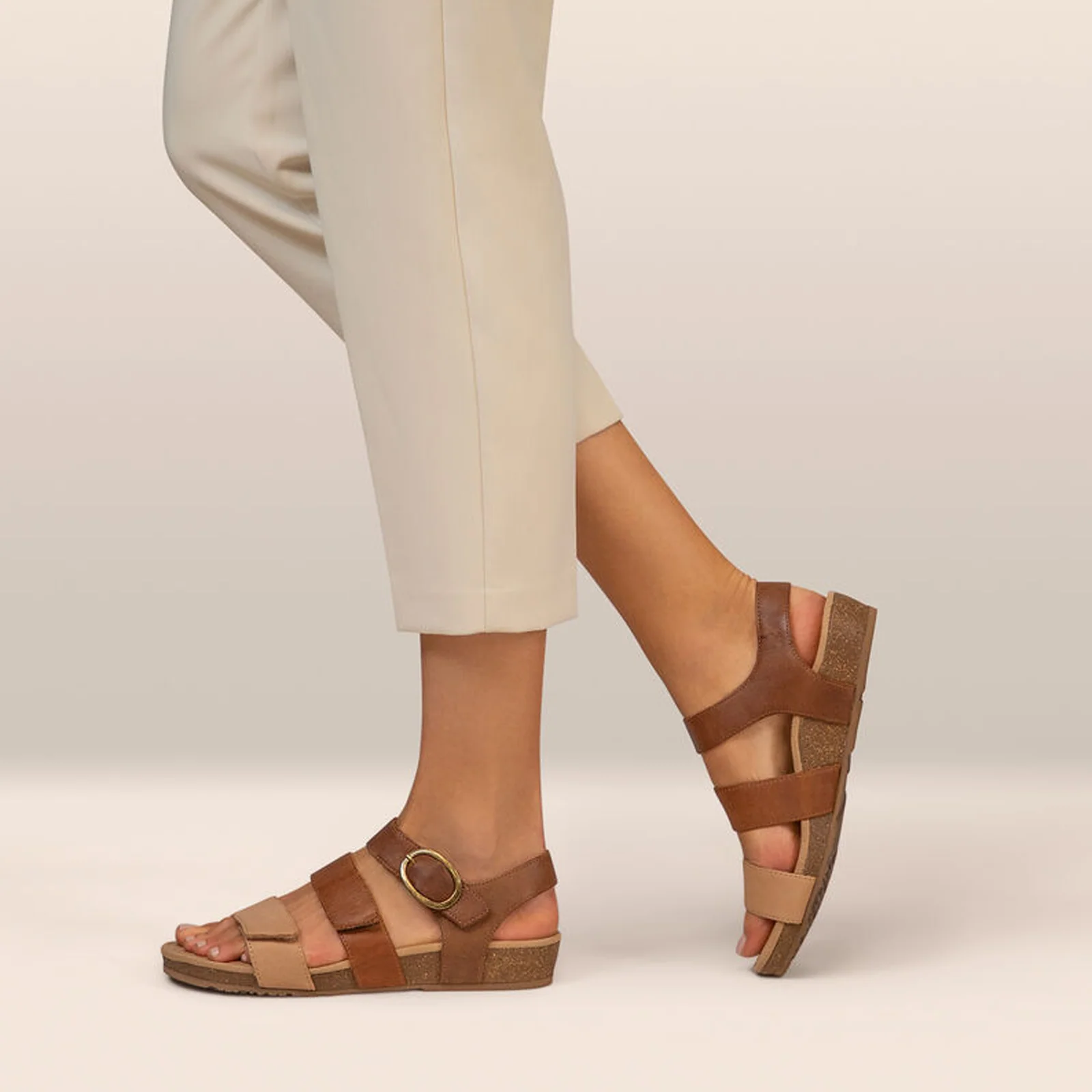 Aetrex Lilly Backstrap Sandal (Women) - Walnut - Image 8