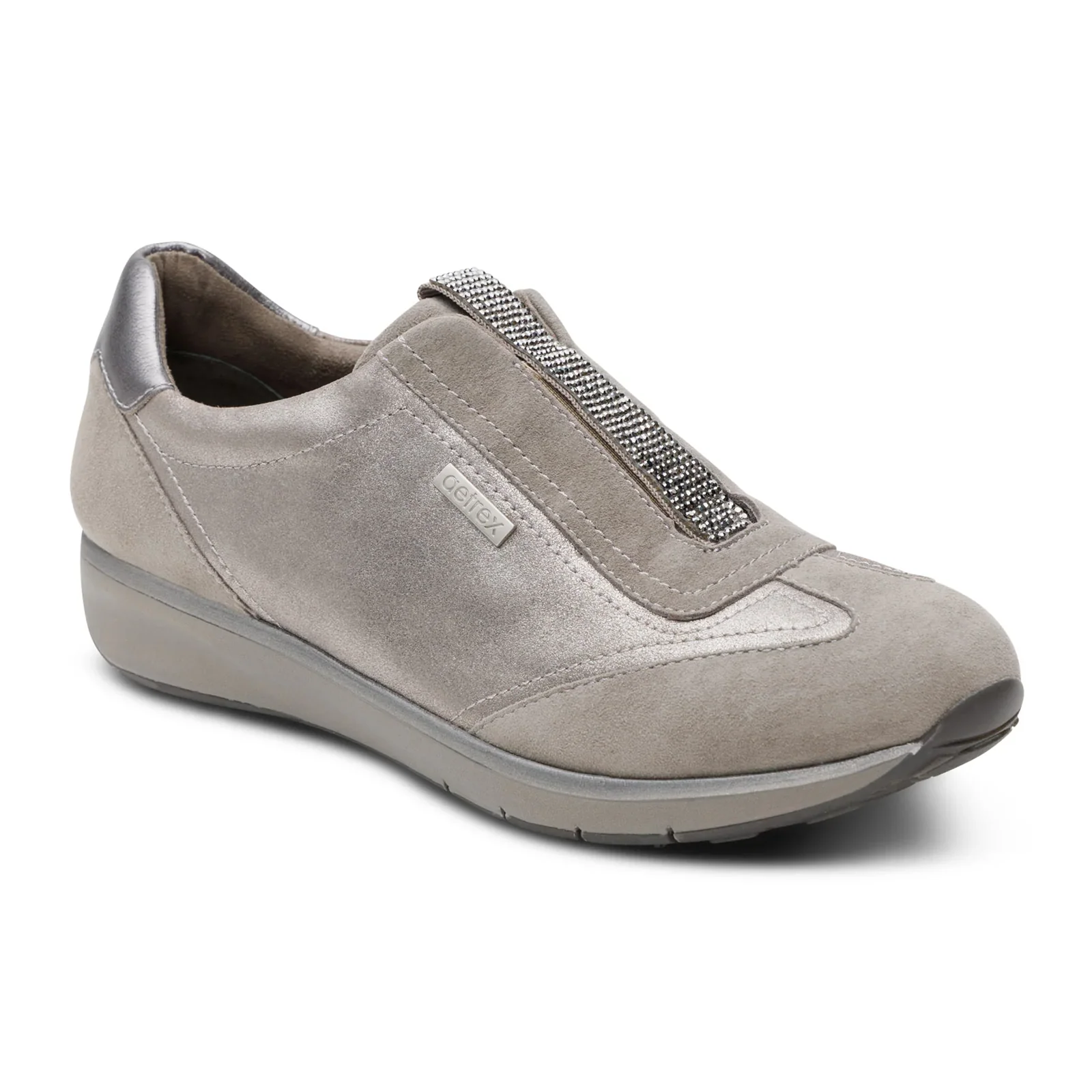 Aetrex Megan Sneaker (Women) - Pewter - Image 3