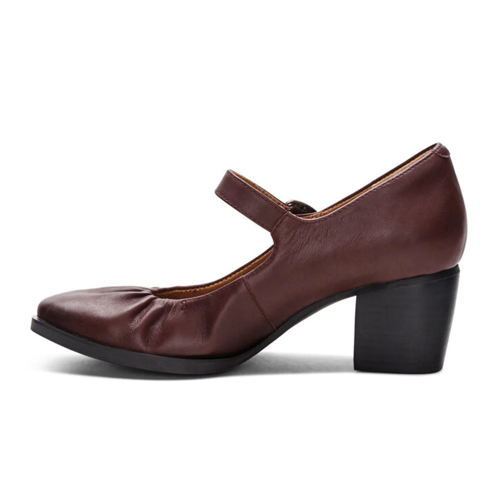 Aetrex Sara Heeled Mary Jane (Women) - Burgundy - Image 2