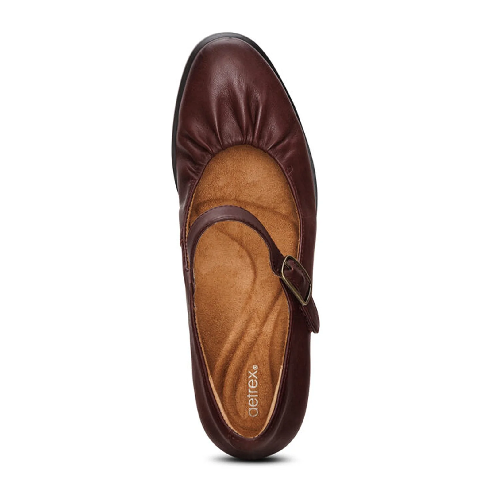 Aetrex Sara Heeled Mary Jane (Women) - Burgundy - Image 4