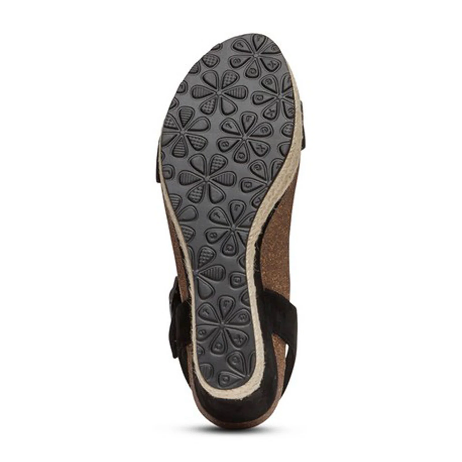 Aetrex Sydney Wedge Sandal (Women) - Black Suede - Image 4
