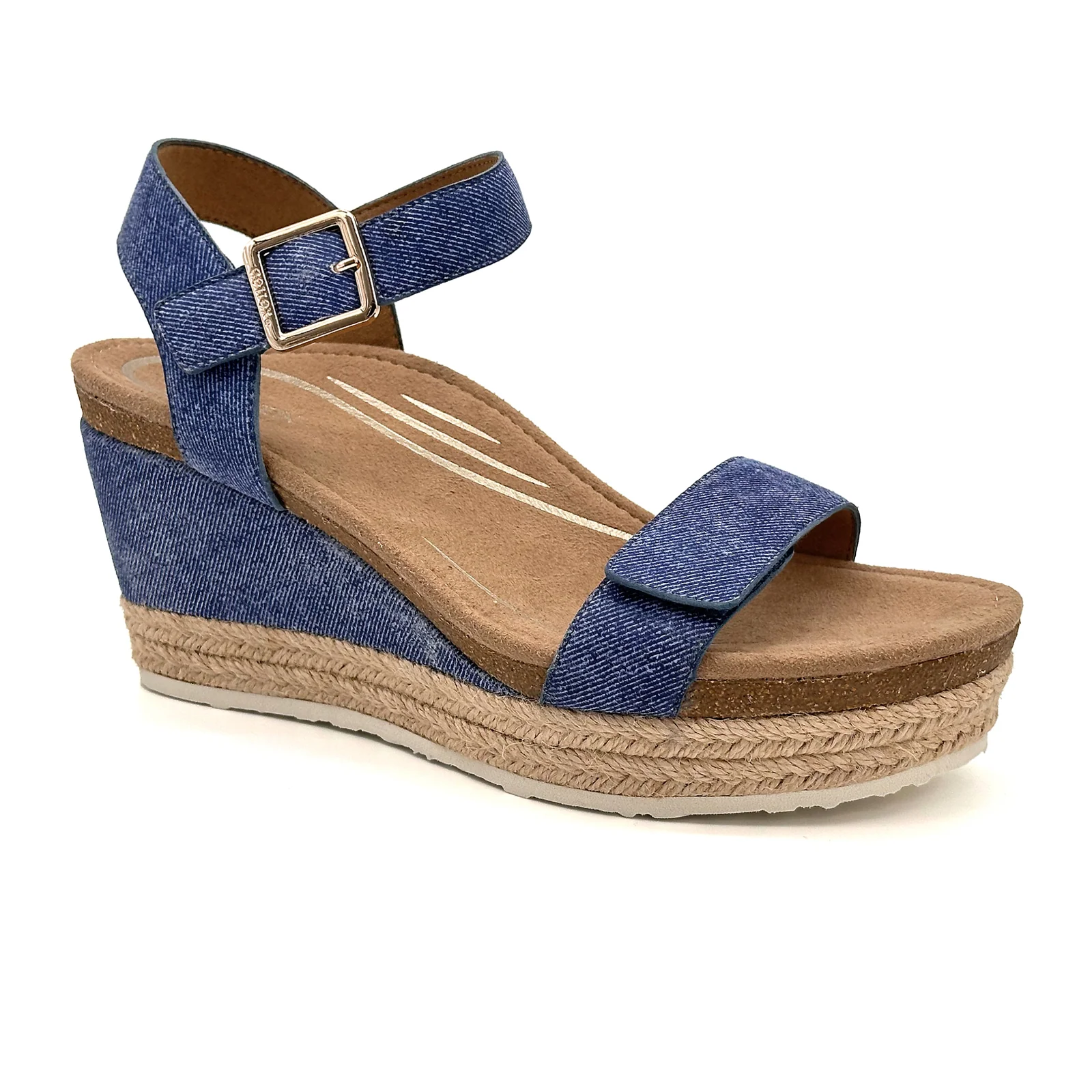 Aetrex Sydney Wedge Sandal (Women) - Denim - Image 3