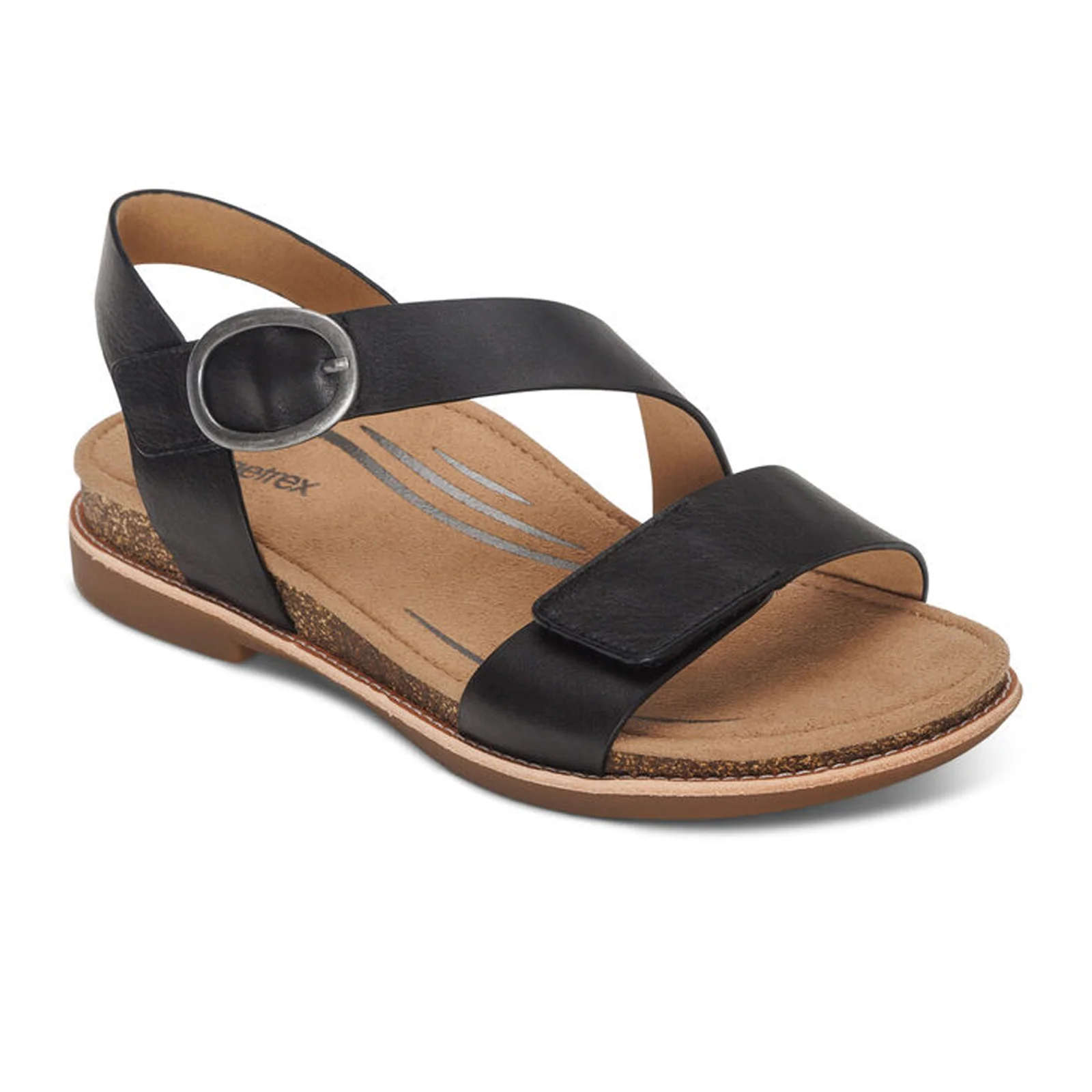 Aetrex Tamara Backstrap Sandal (Women) - Black - Image 3