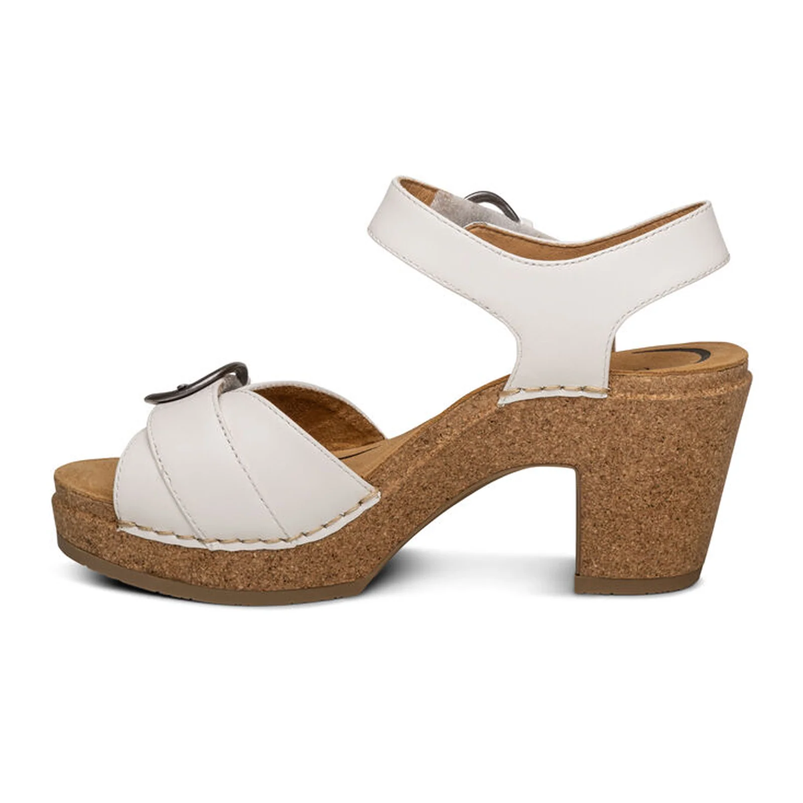 Aetrex Tory Heeled Sandal (Women) - White - Image 2