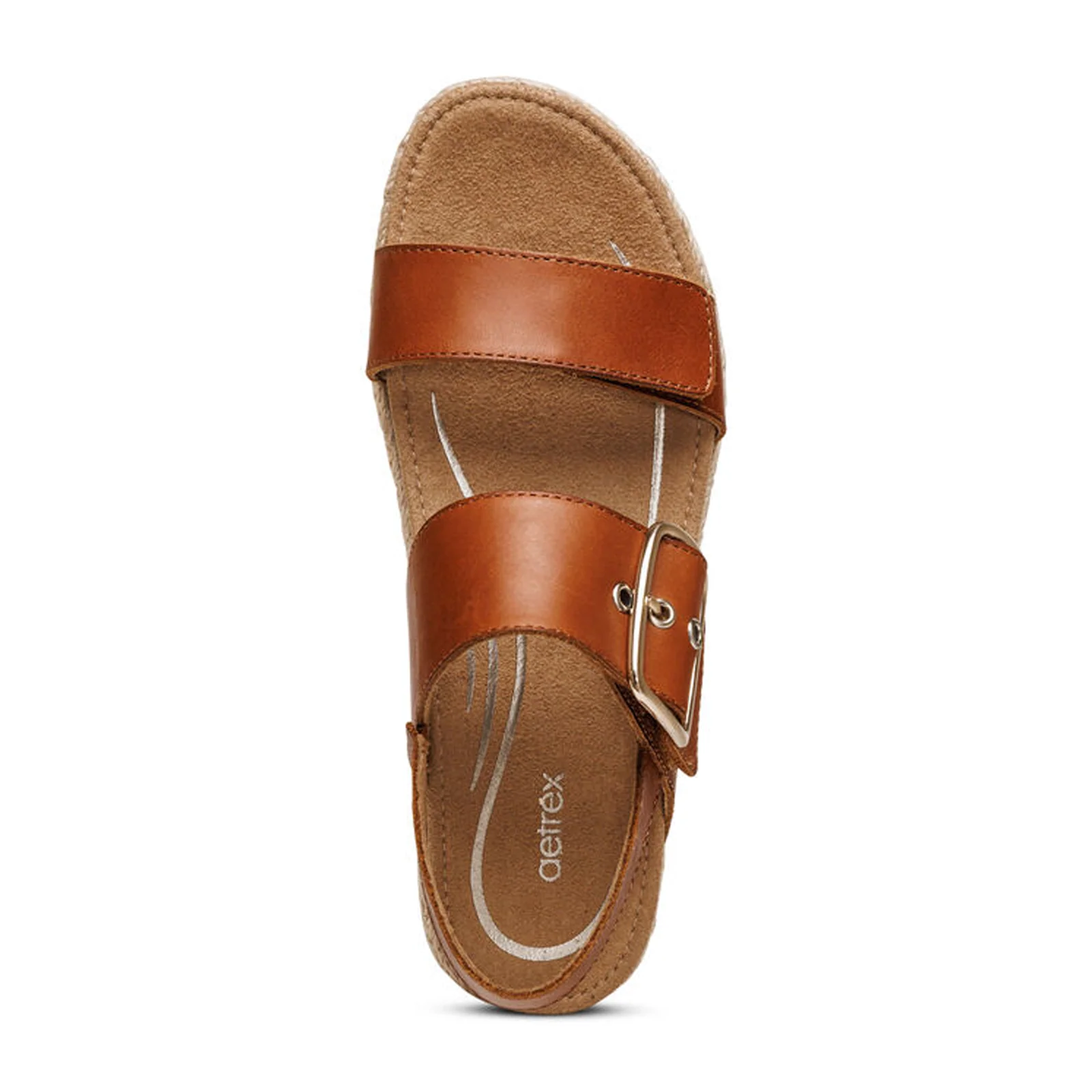 Aetrex Vania Platform Sandal (Women) - Cognac - Image 5