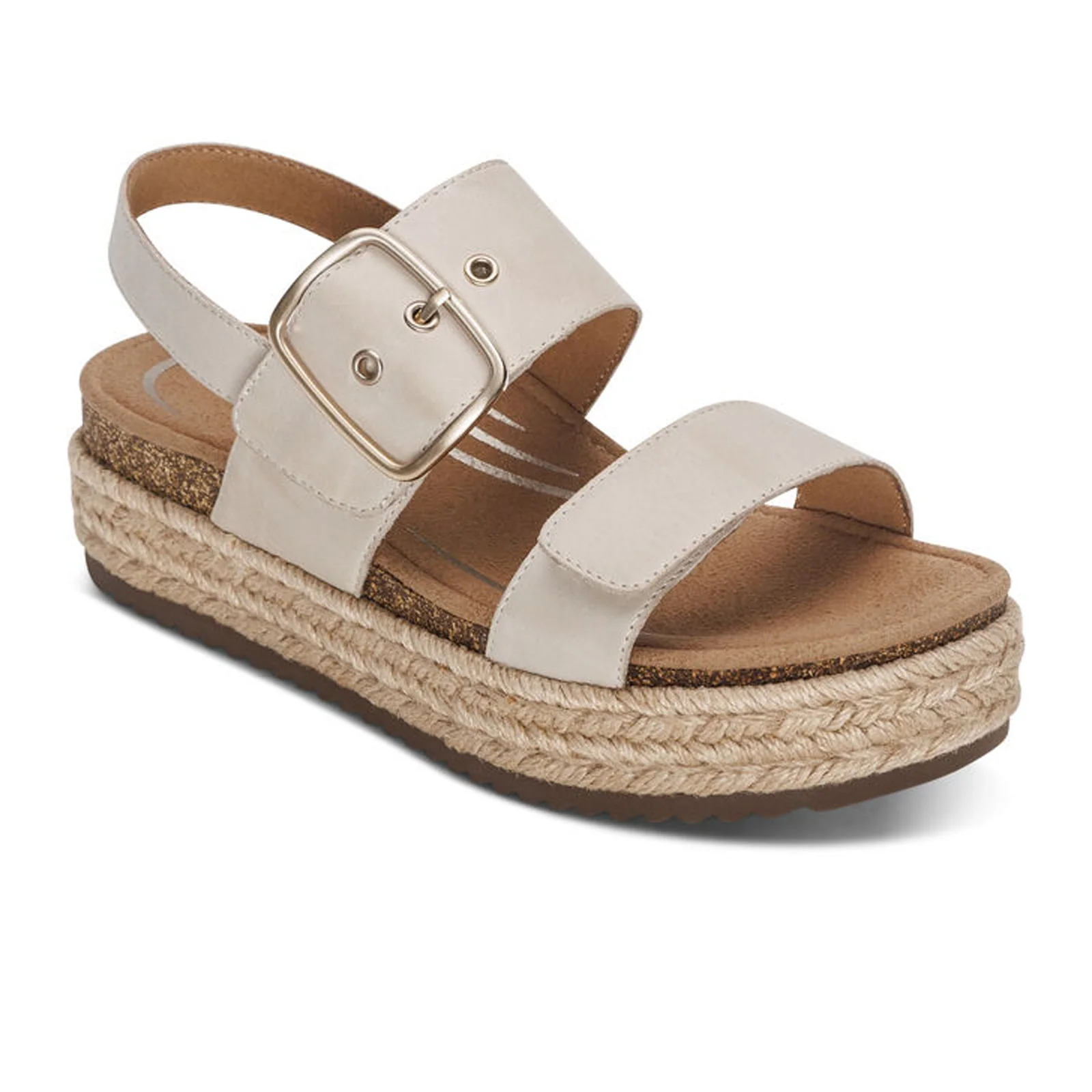 Aetrex Vania Platform Sandal (Women) - Cream - Image 3