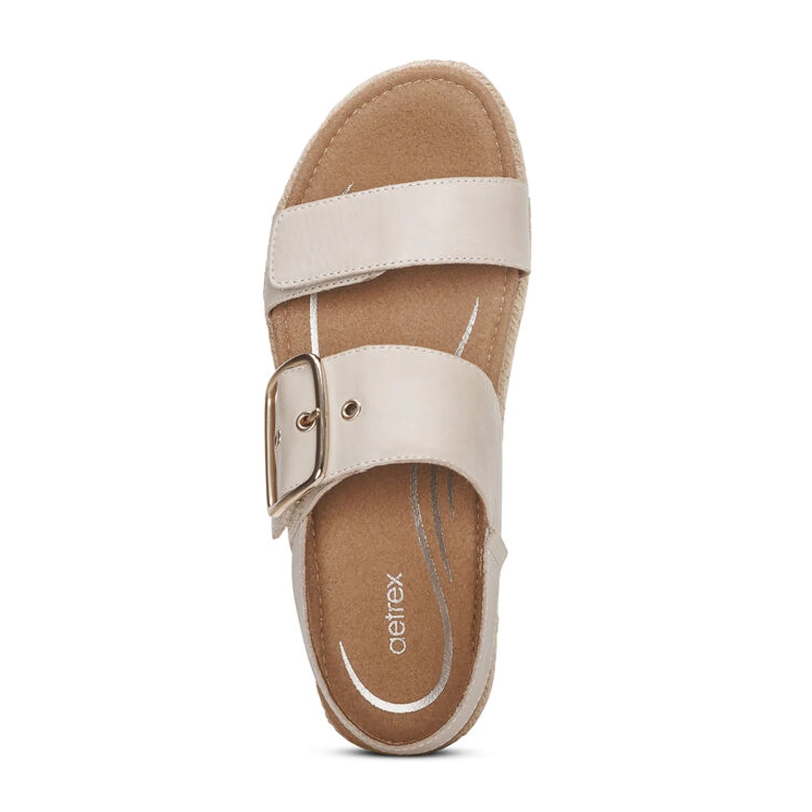Aetrex Vania Platform Sandal (Women) - Cream - Image 4