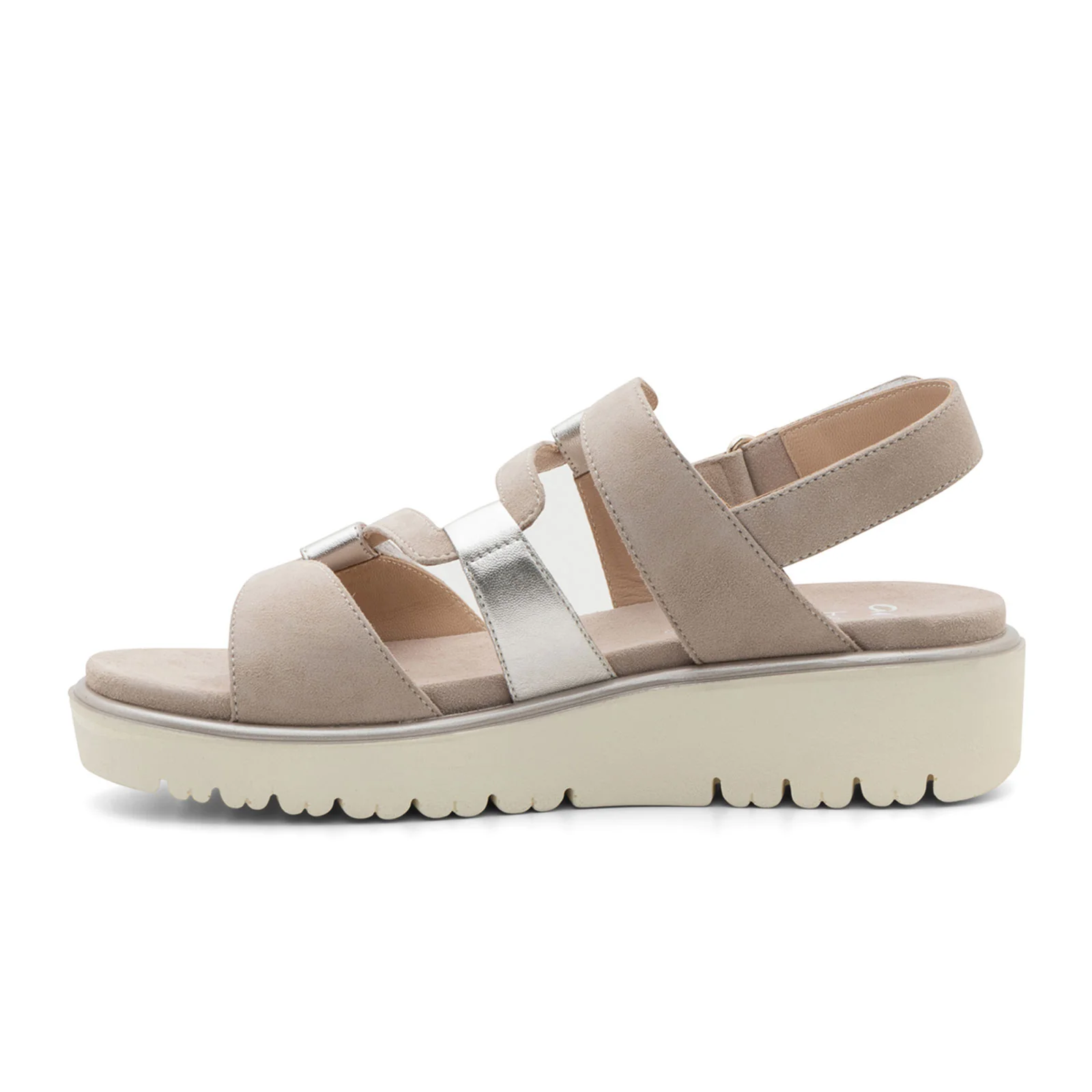 Ara Bayview Wedge Sandal (Women) - Platinum/Sand Metallic - Image 2